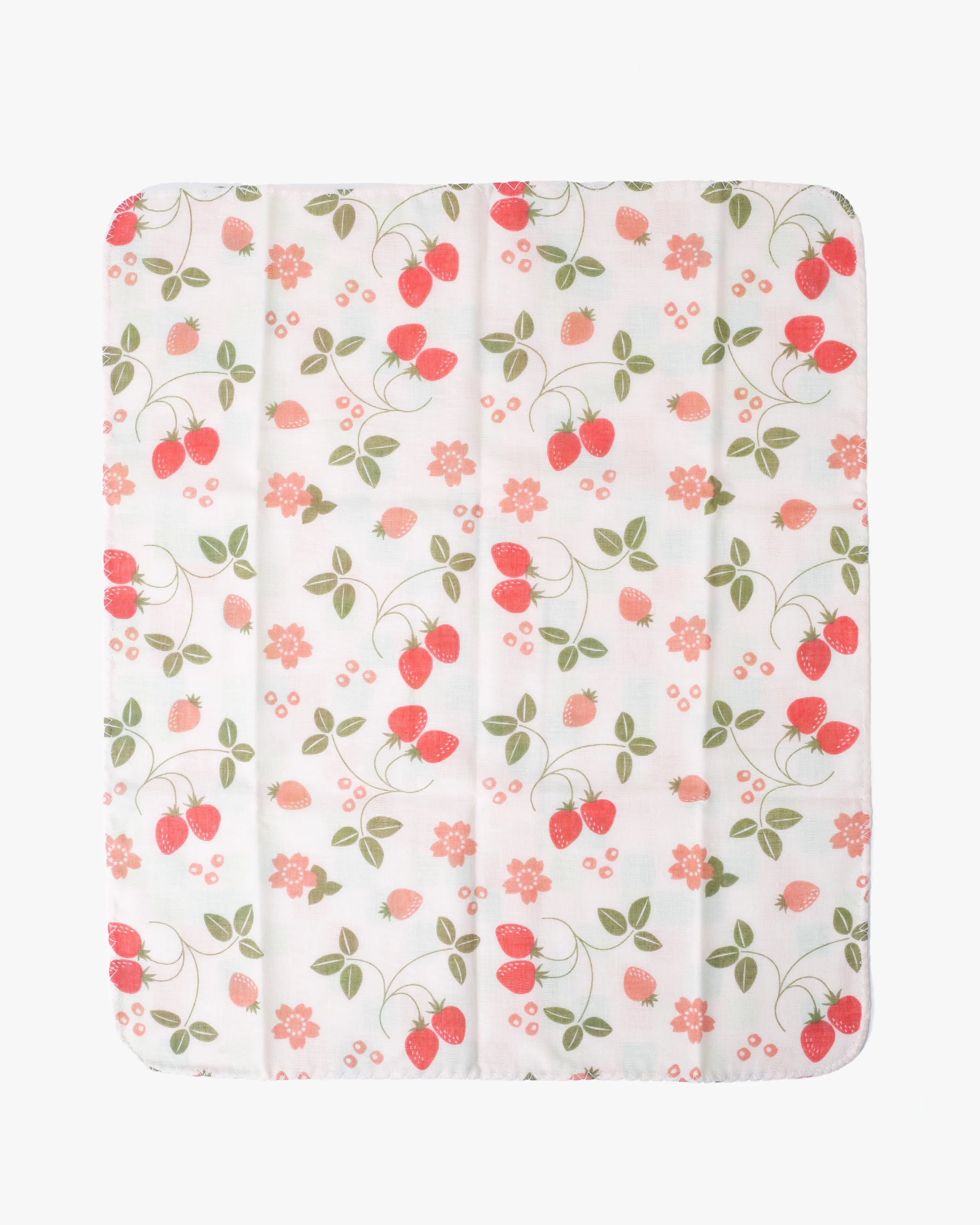 Kurochiku, Two-Sided Cotton Handkerchief, Strawberry sold by Kiriko product image thumbnail 2