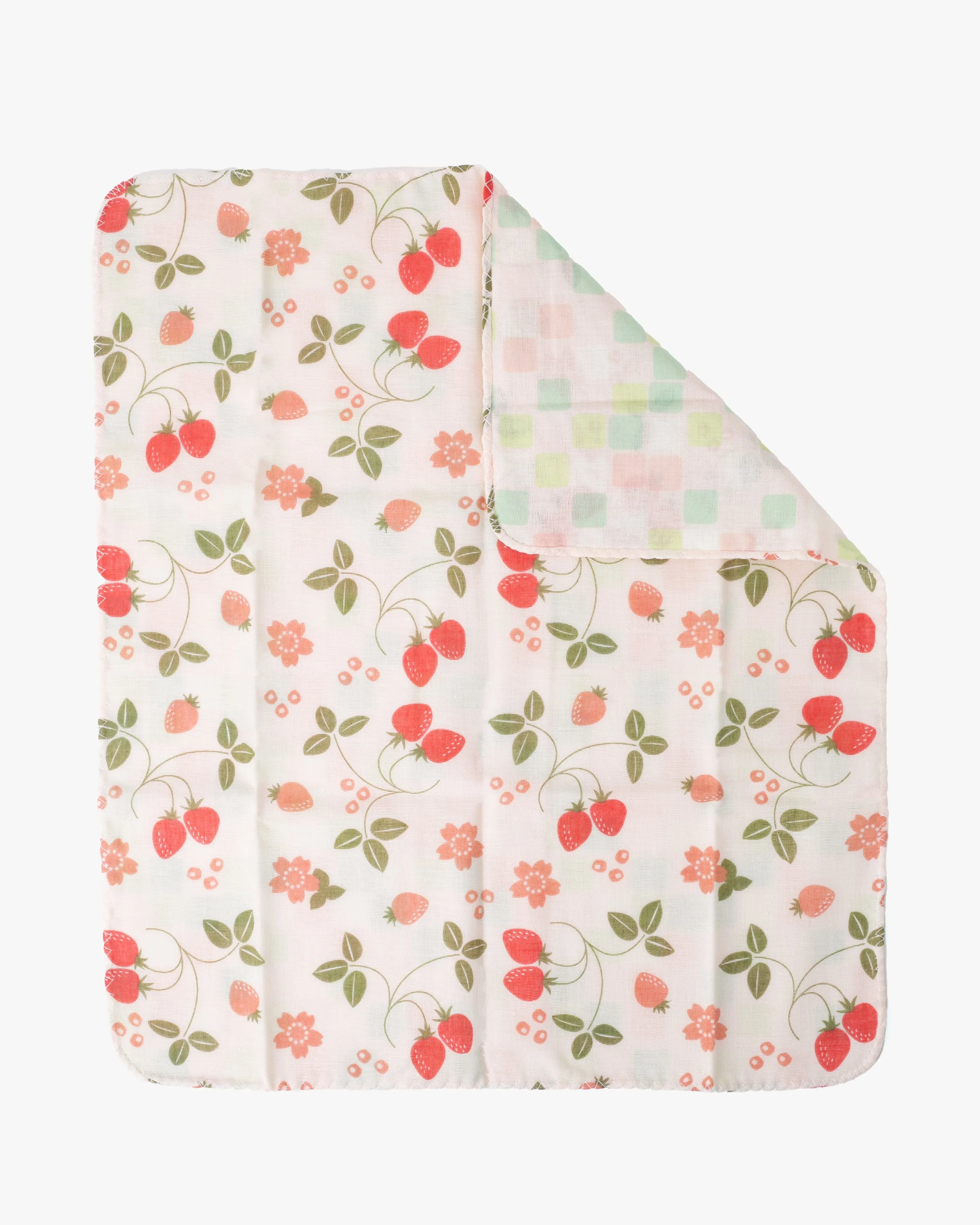 Kurochiku, Two-Sided Cotton Handkerchief, Strawberry sold by Kiriko product image thumbnail 4