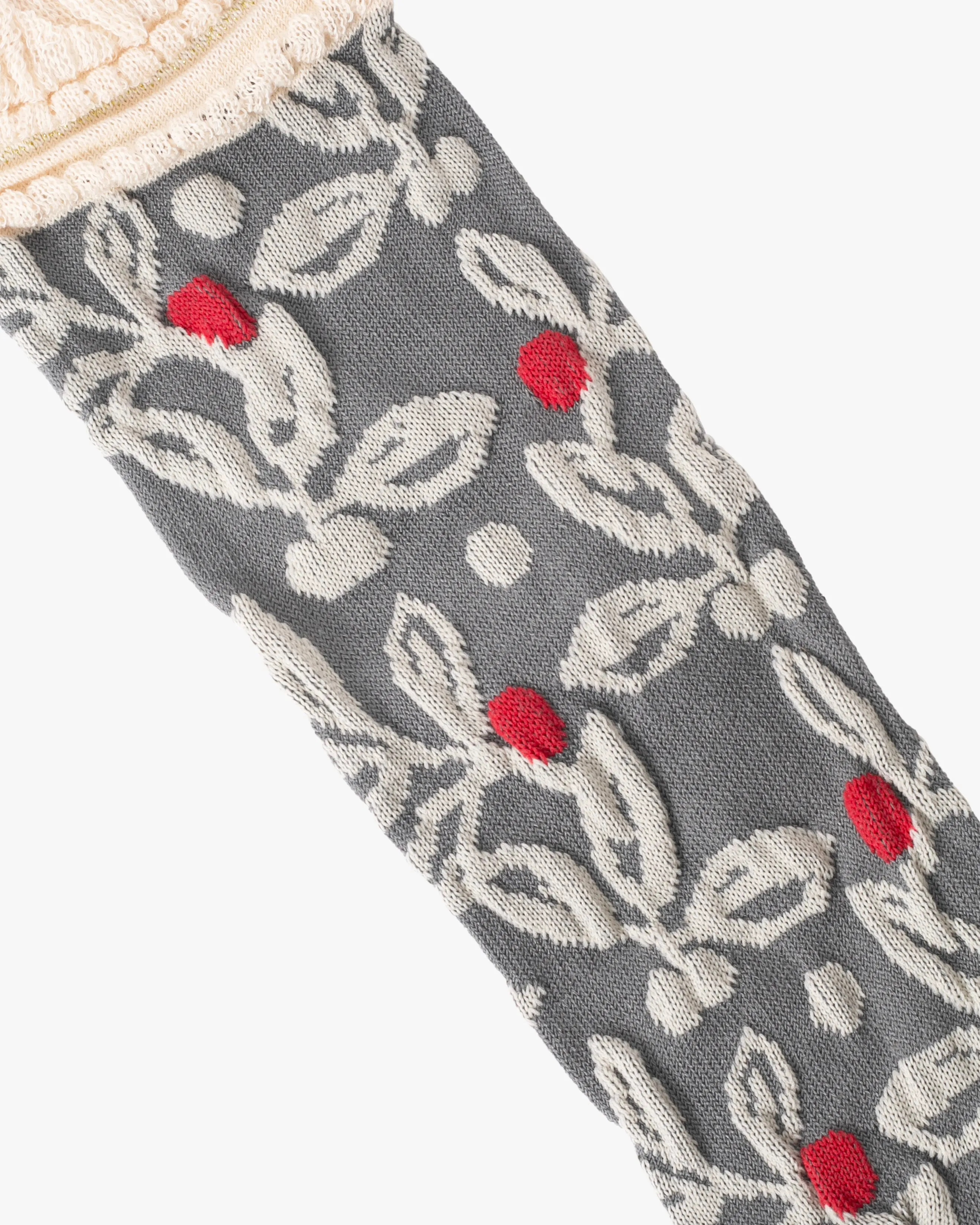 Kurochiku, Tabi Socks, Crew, Gray, Lace and Frill Detail- S/M sold by Kiriko product image thumbnail 3