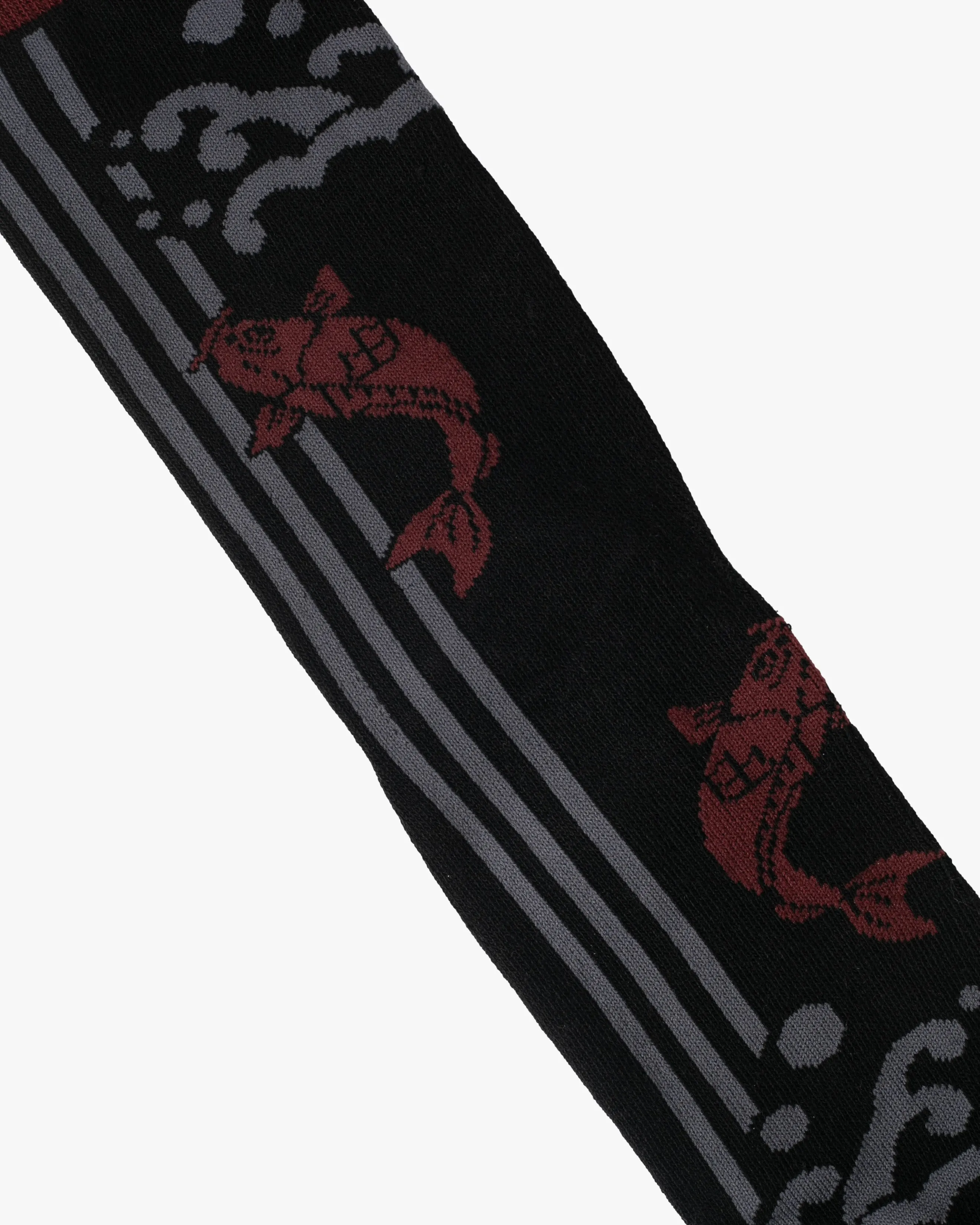 Kurochiku, Tabi Socks, Crew, Black, Gray and Red Koi - M/L sold by Kiriko product image thumbnail 4