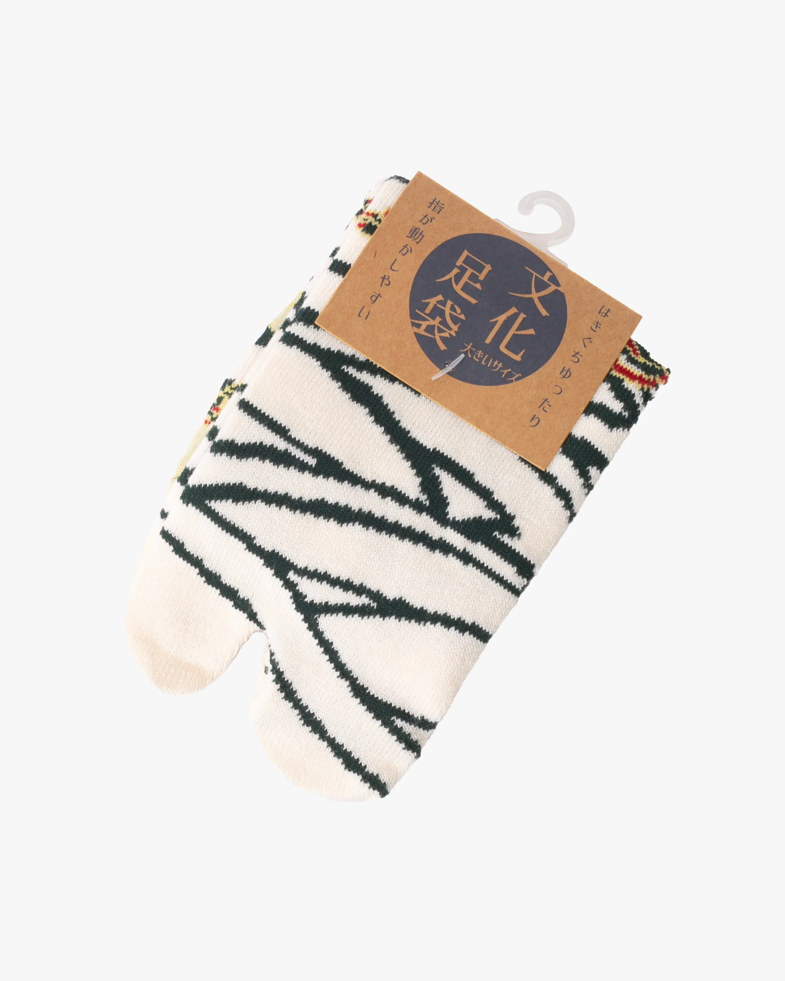 Kurochiku, Tabi Socks, Crew, Dark Green, Red and White Fujin M/L sold by Kiriko product image thumbnail 2