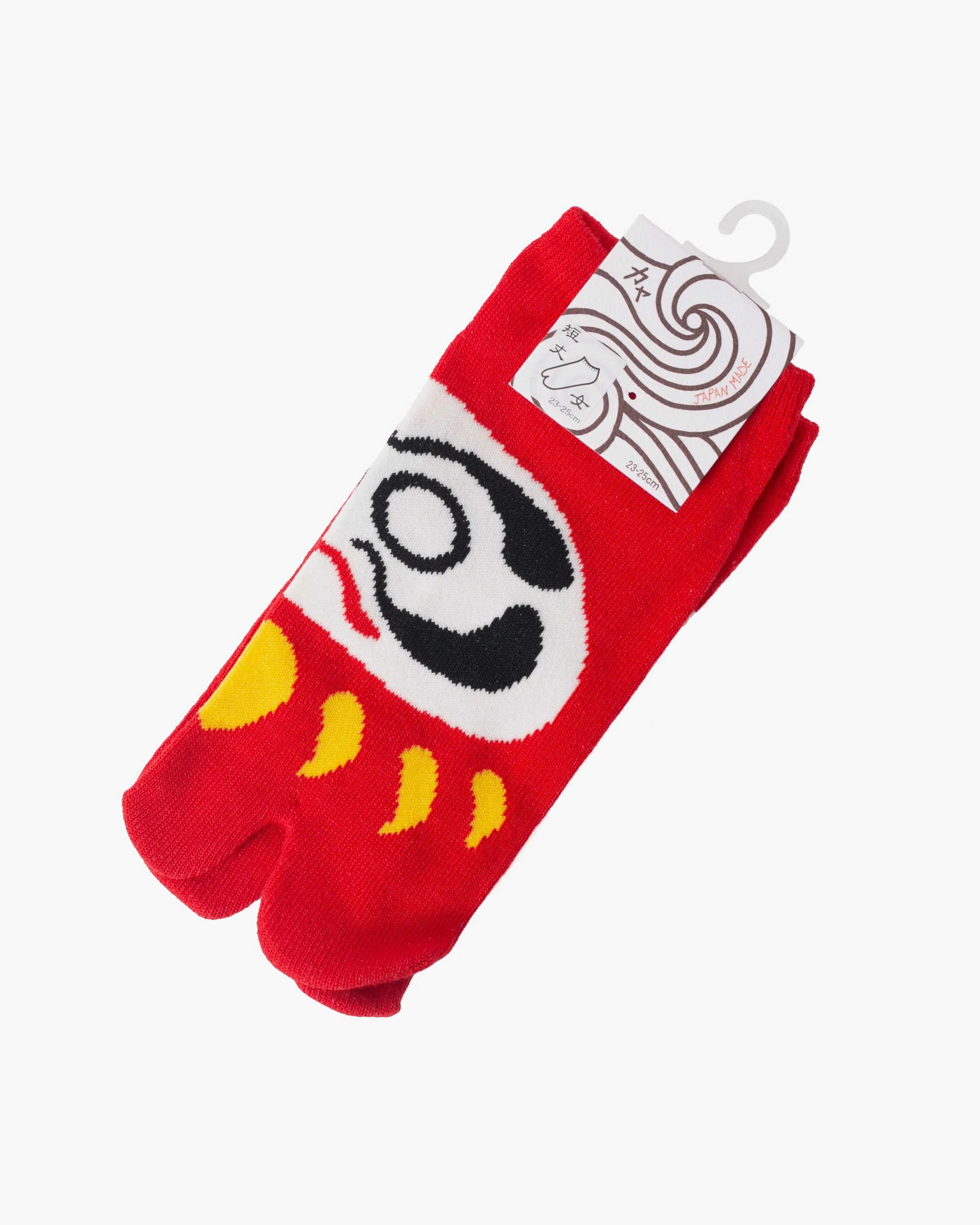 Tabi Socks, Ankle, Red Daruma sold by Kiriko