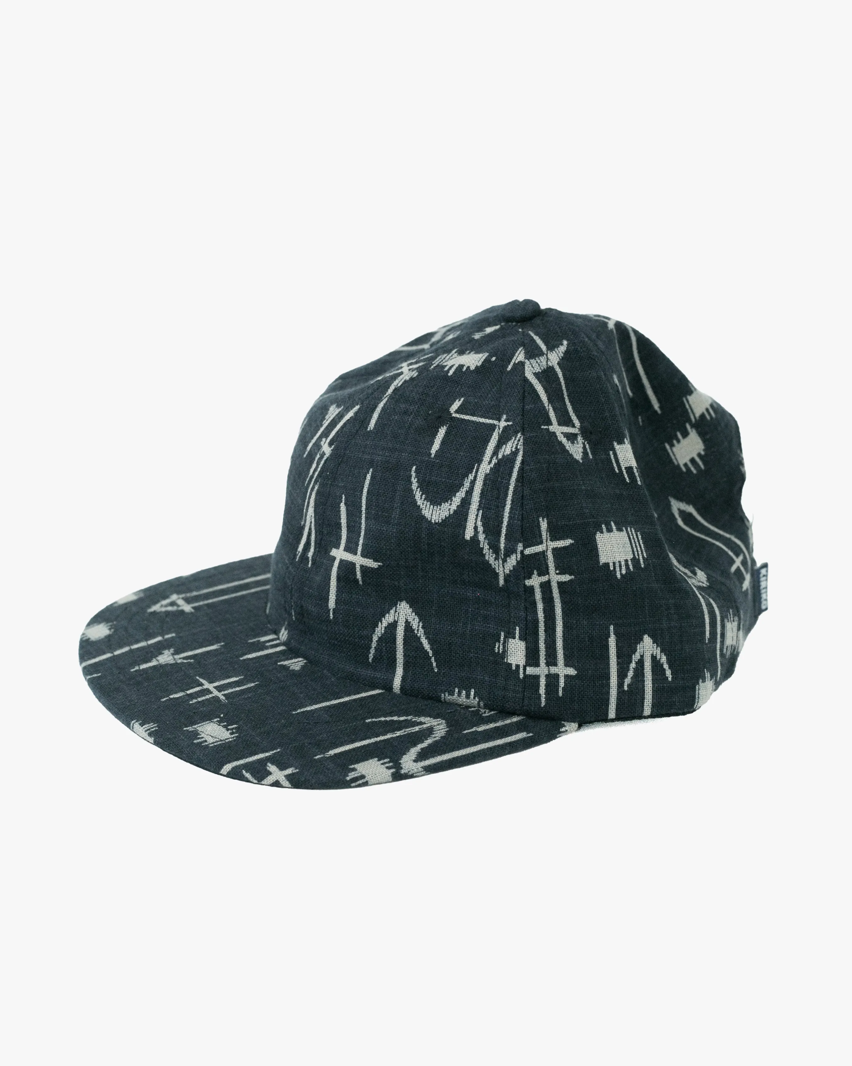 Kiriko Original Cap, 6-Panel Indigo Arrow with Solid Indigo Underbill sold by Kiriko