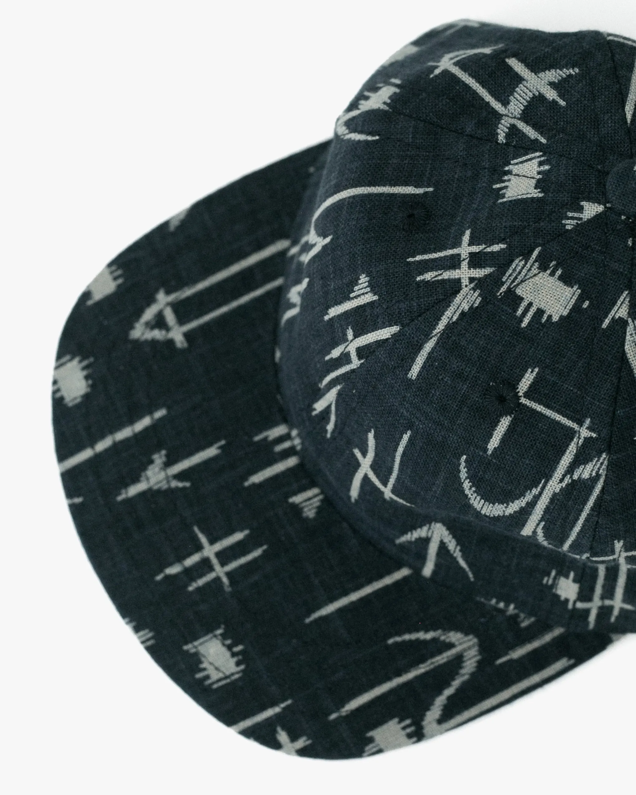 Kiriko Original Cap, 6-Panel Indigo Arrow with Solid Indigo Underbill sold by Kiriko product image thumbnail 3