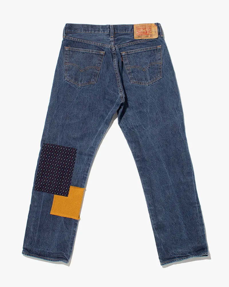 Kiriko Custom Patched Denim Jeans, Levi's Brand, 11 sold by Kiriko product image thumbnail 4