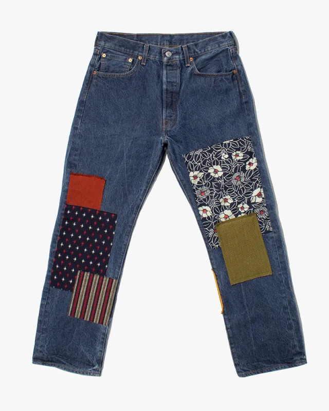 Kiriko Custom Patched Denim Jeans, Levi's Brand, 11 sold by Kiriko