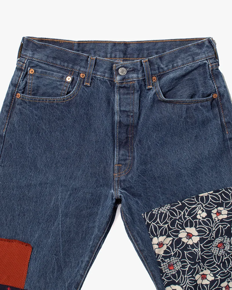 Kiriko Custom Patched Denim Jeans, Levi's Brand, 11 sold by Kiriko product image thumbnail 2