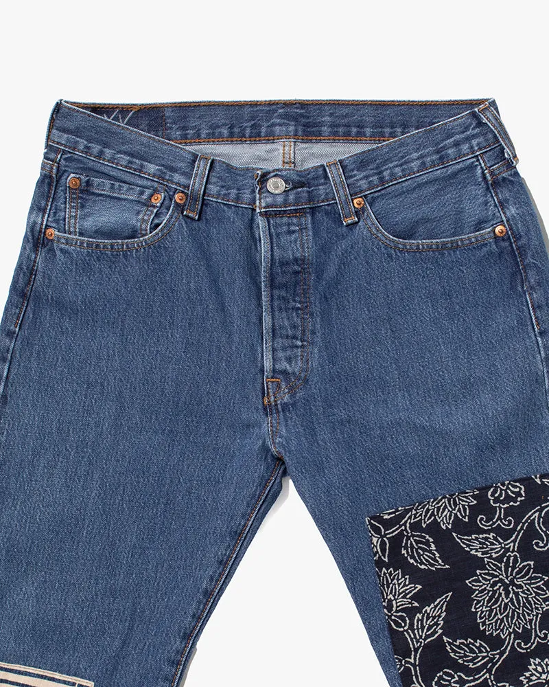 Kiriko Custom Patched Denim Jeans, Levi's Brand, 10 sold by Kiriko product image thumbnail 2