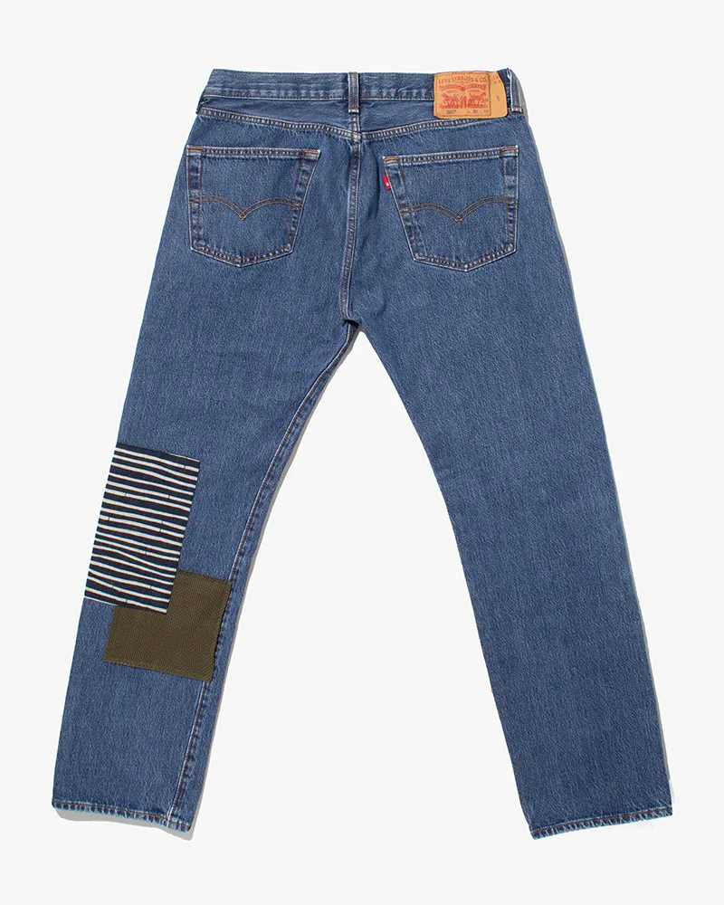 Kiriko Custom Patched Denim Jeans, Levi's Brand, 10 sold by Kiriko product image thumbnail 4