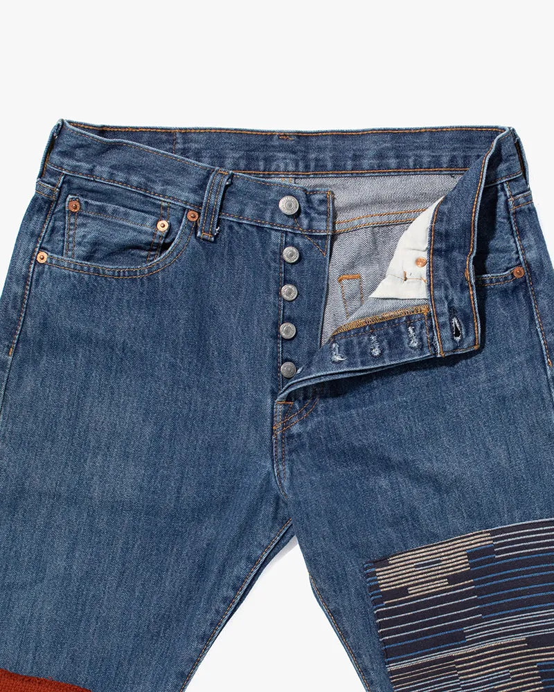Kiriko Custom Patched Denim Jeans, Levi's Brand, 9 sold by Kiriko product image thumbnail 3