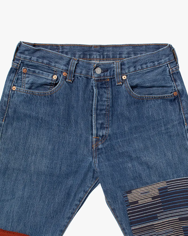 Kiriko Custom Patched Denim Jeans, Levi's Brand, 9 sold by Kiriko product image thumbnail 2