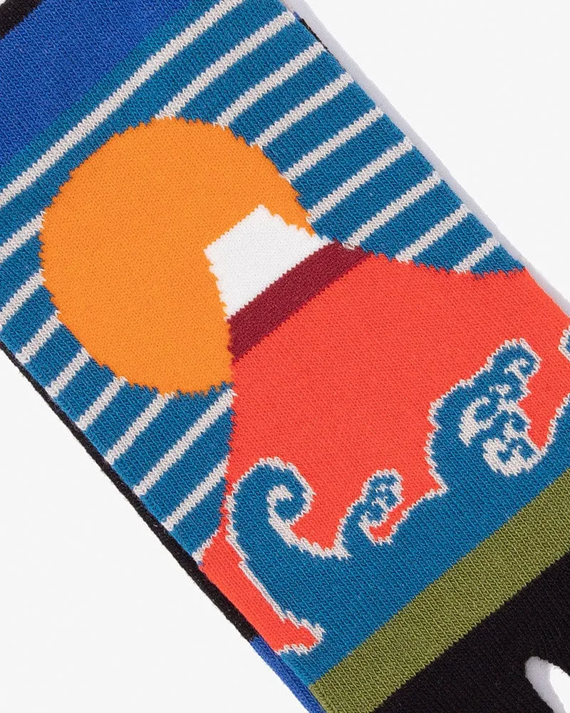 Wa-Modern, Tabi Socks, Crew, Sun and Moon Mt. Fuji sold by Kiriko product image thumbnail 4