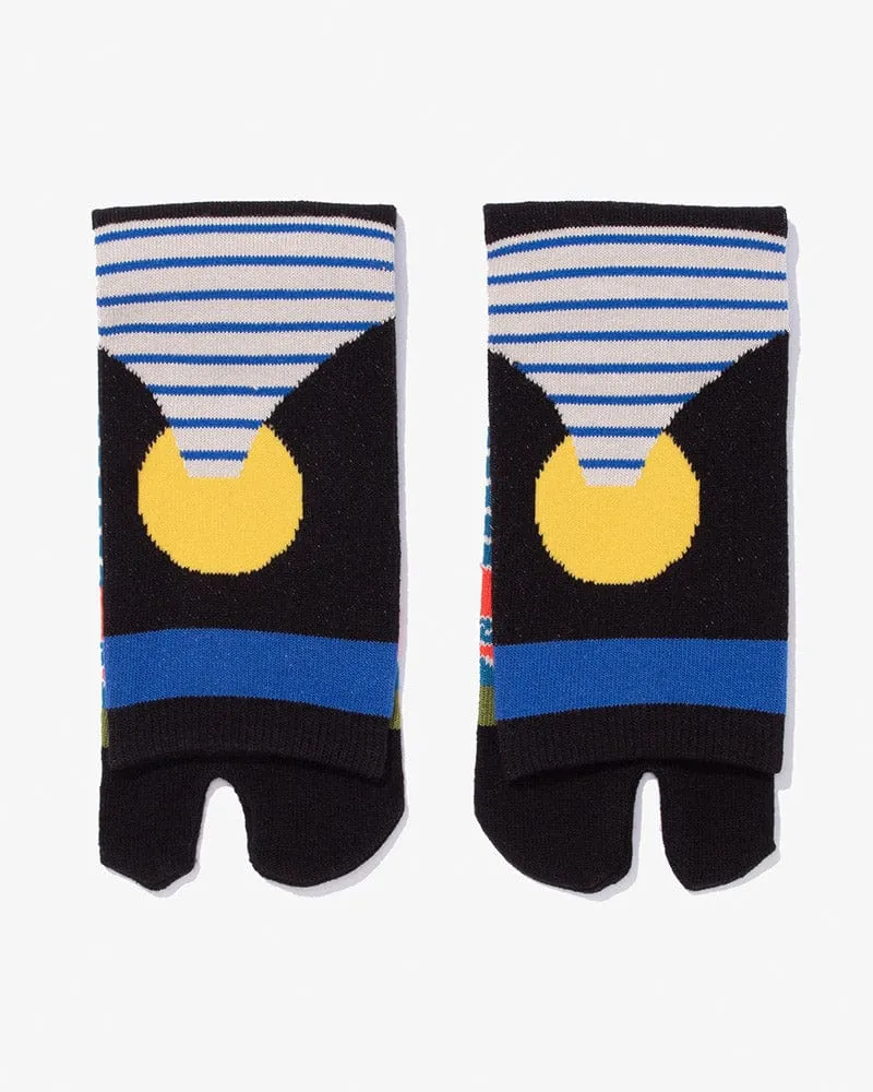 Wa-Modern, Tabi Socks, Crew, Sun and Moon Mt. Fuji sold by Kiriko product image thumbnail 3