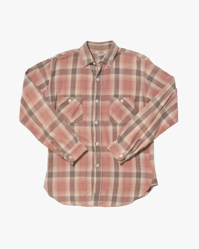 Japanese Repro Flannel Shirt , Warehouse, Plaid Pink sold by Kiriko