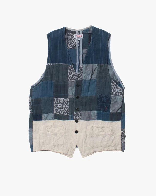 Japanese Repro, Chiang Mai Deluxe, Patchwork Vest - M sold by Kiriko