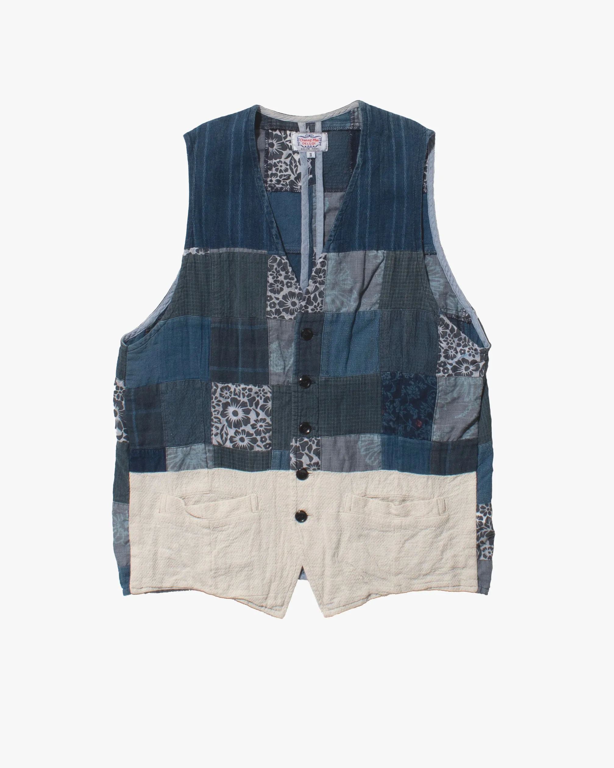 Japanese Repro, Chiang Mai Deluxe, Patchwork Vest - M sold by Kiriko