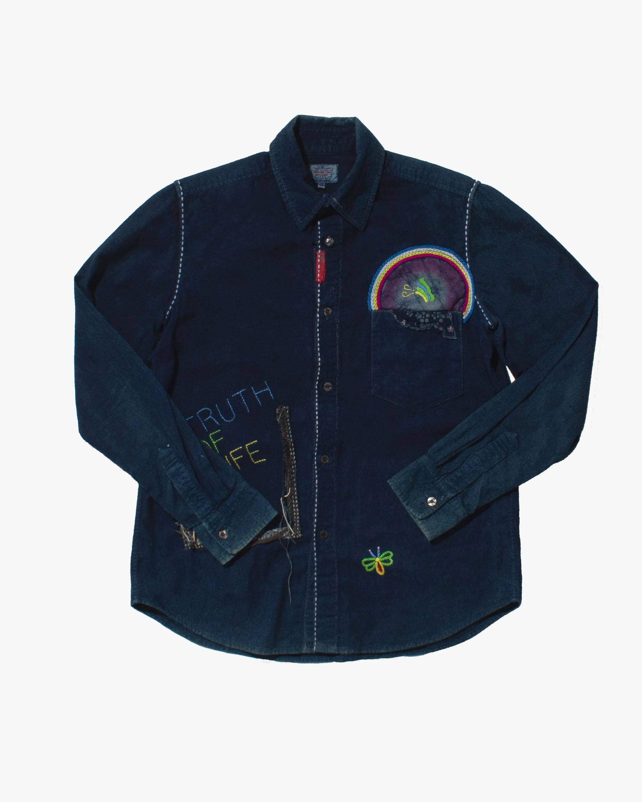 Japanese Repro Flannel Shirt, Chiang Mai Deluxe, Truth of Life - XS sold by Kiriko