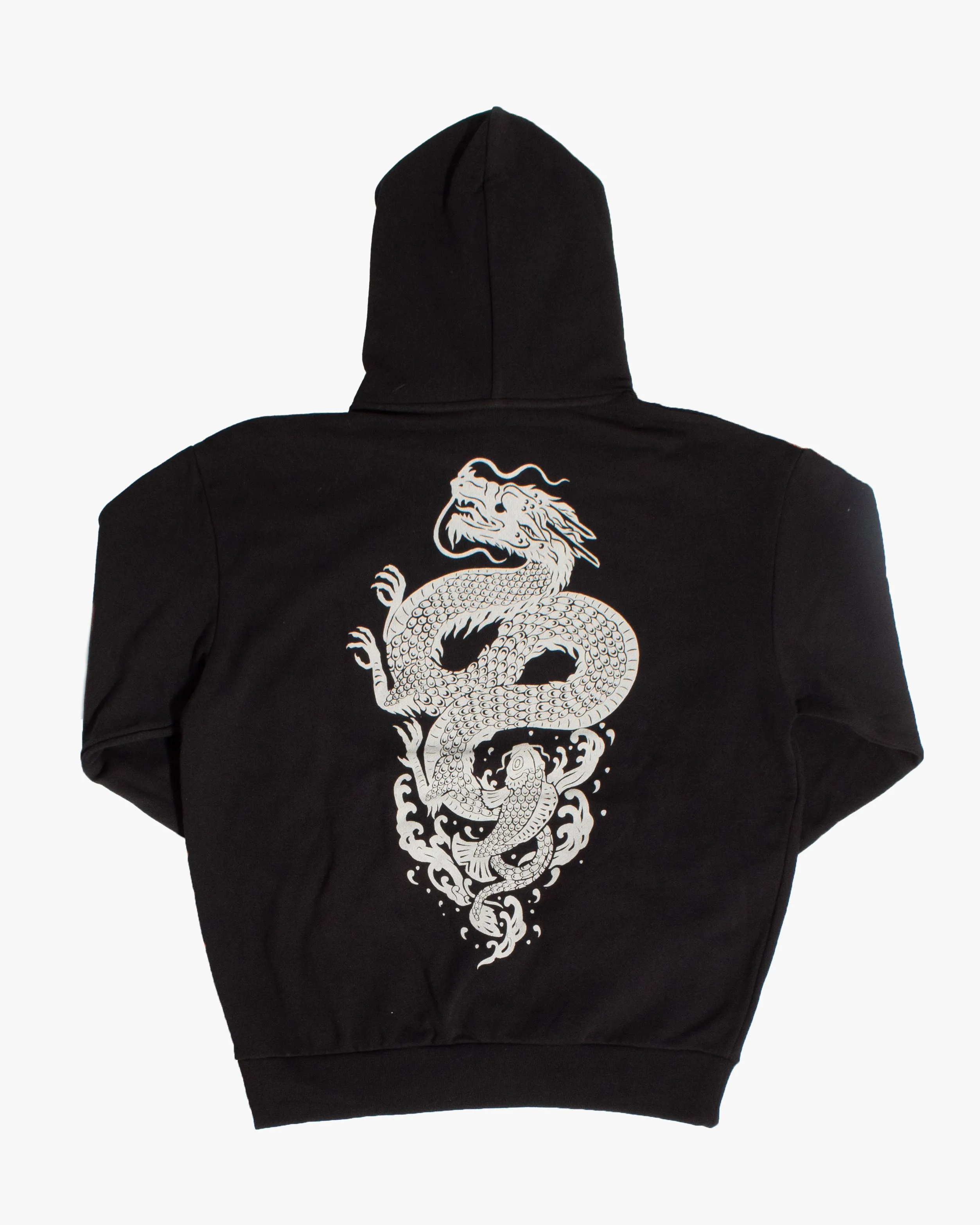 Kiriko Original Hoodie, Printed Koi-Dragon, Black sold by Kiriko product image thumbnail 4