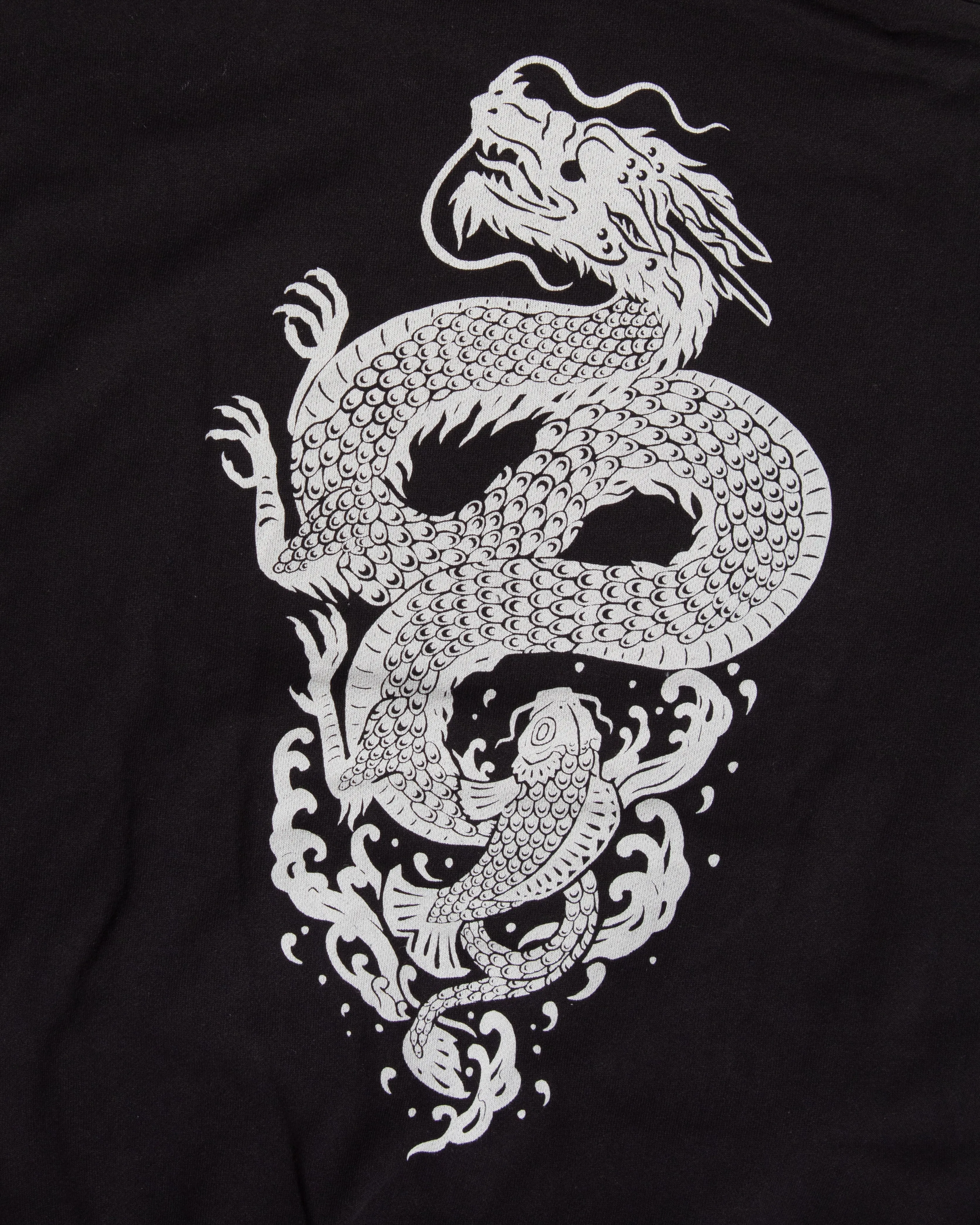 Kiriko Original Hoodie, Printed Koi-Dragon, Black sold by Kiriko product image thumbnail 5