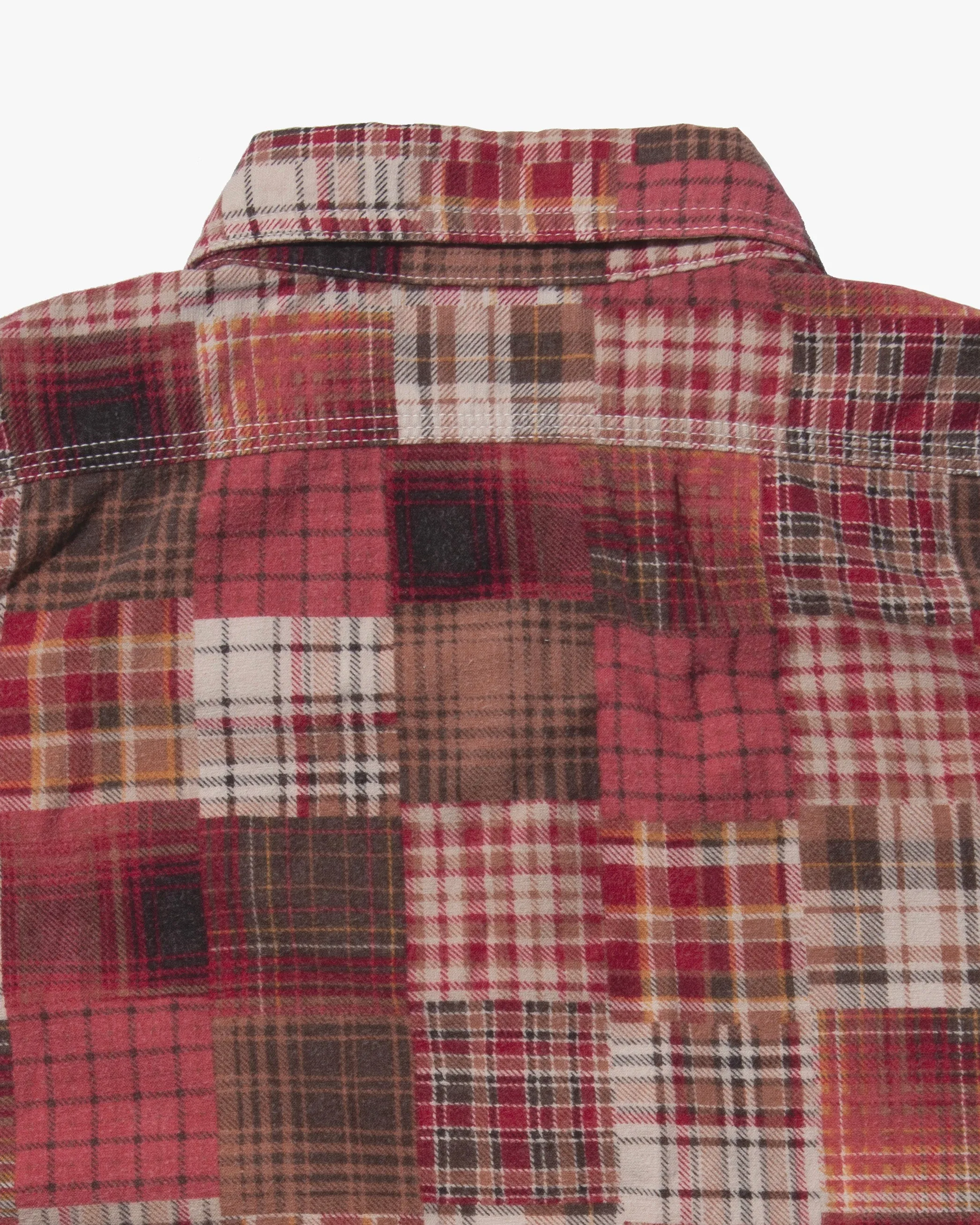 Japanese Repro Flannel Shirt, Pherrow's, Red Patchwork Plaid - M sold by Kiriko product image thumbnail 4