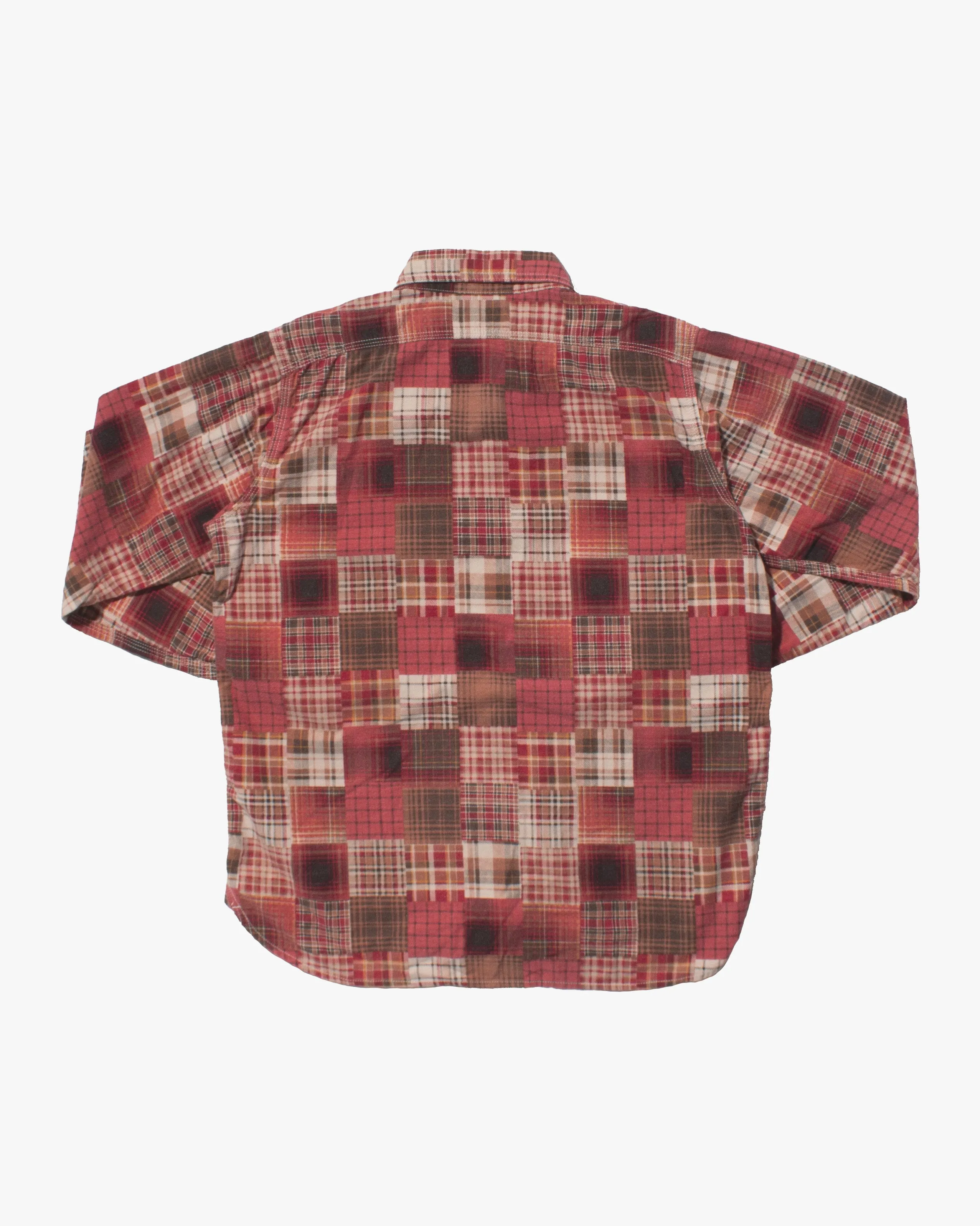 Japanese Repro Flannel Shirt, Pherrow's, Red Patchwork Plaid - M sold by Kiriko product image thumbnail 3