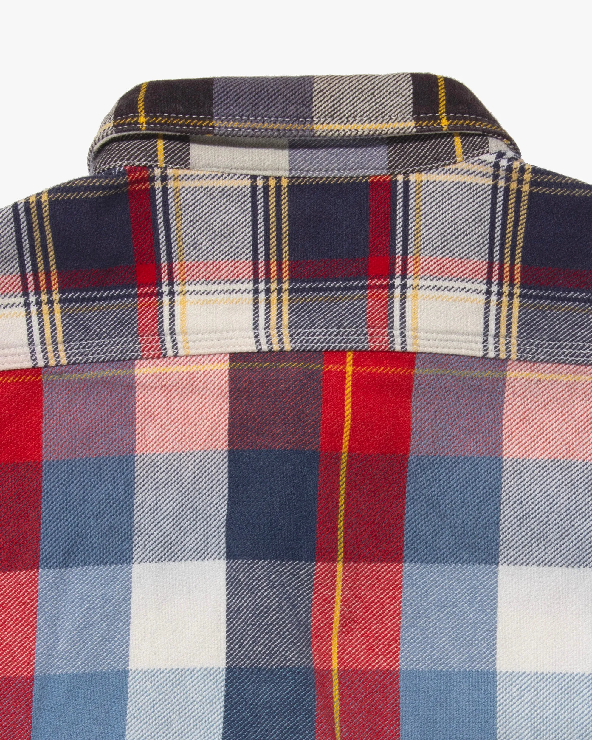 Japanese Repro Flannel Shirt, Houston, Blue and White Patchwork Plaid - XL sold by Kiriko product image thumbnail 4