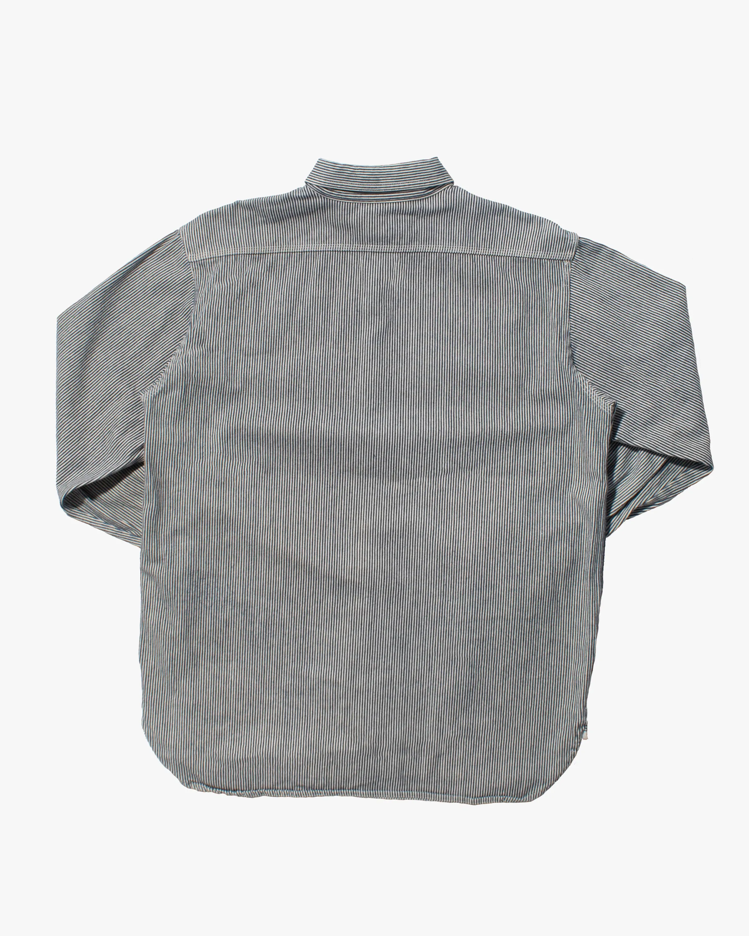 Japanese Repro Longsleeve Shirt, Pherrow's, Navy Stripe with Patches - M sold by Kiriko product image thumbnail 3