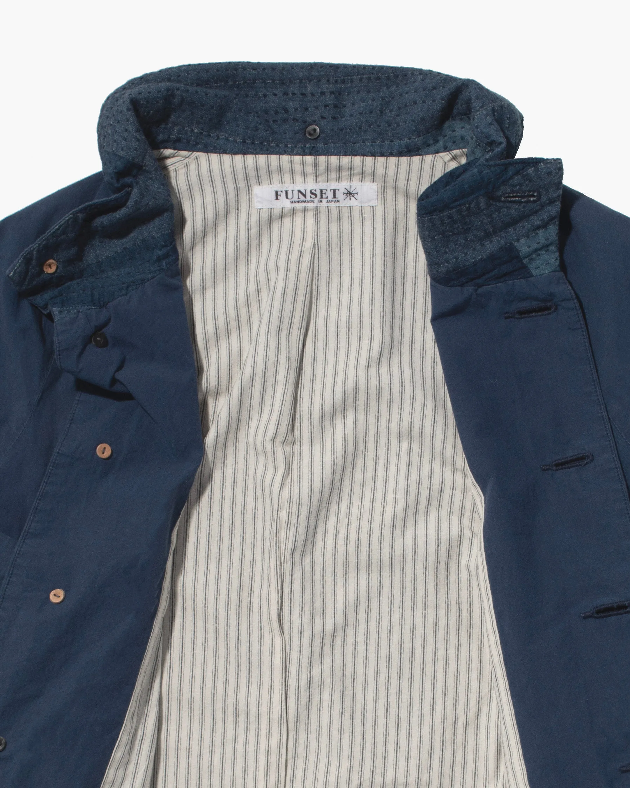 Japanese Repro High Collar Jacket, L, Funset, Blue sold by Kiriko product image thumbnail 4