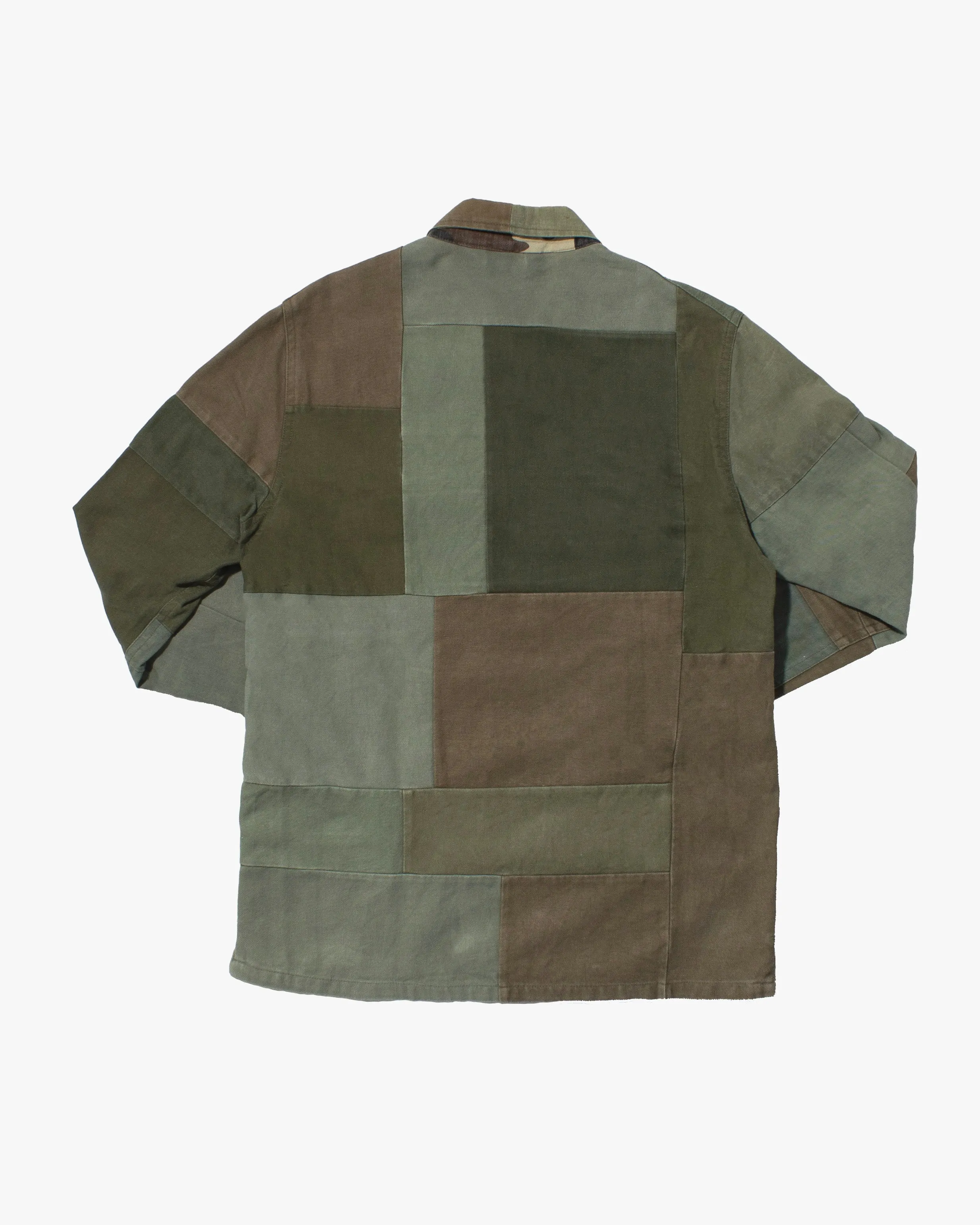 Japanese Repro Canvas Jacket, M, H.R. Remake, Patchwork Earthtones sold by Kiriko product image thumbnail 4