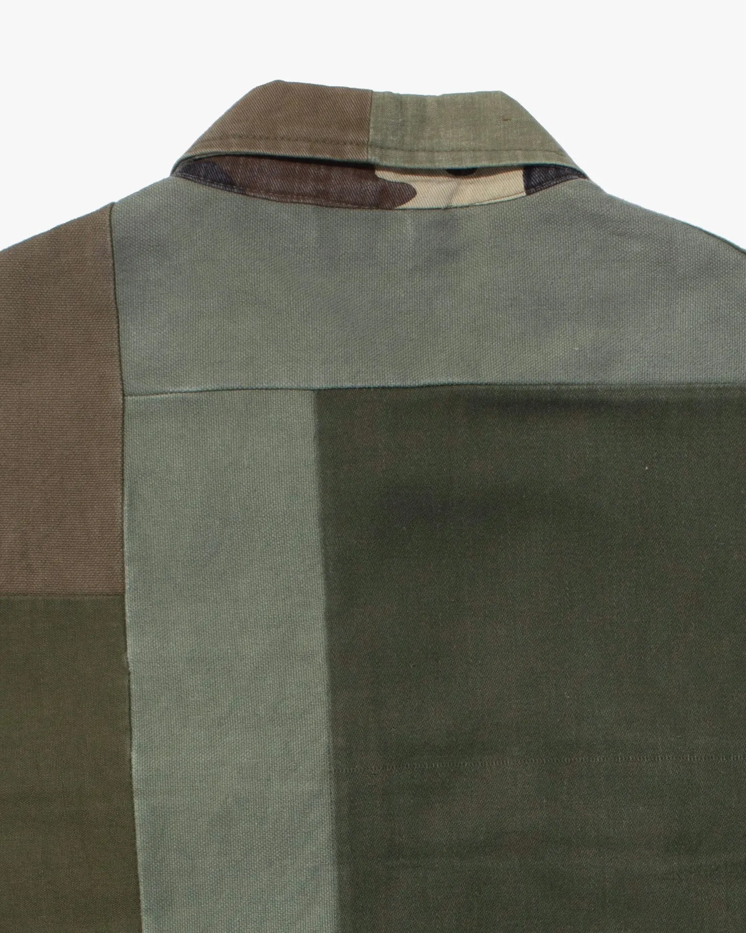 Japanese Repro Canvas Jacket, M, H.R. Remake, Patchwork Earthtones sold by Kiriko product image thumbnail 5