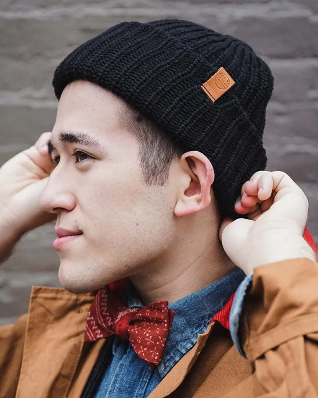 Kiriko Original Knit Cap, Black, 6 ˝ sold by Kiriko