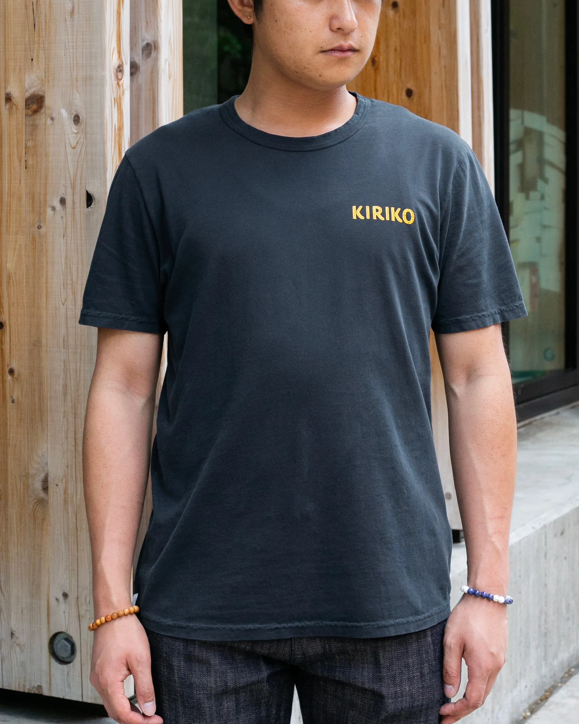 Kiriko Original Tee, 6 oz Cotton, Dark Teal with Yellow Gradient Koi-Dragon sold by Kiriko product image thumbnail 2