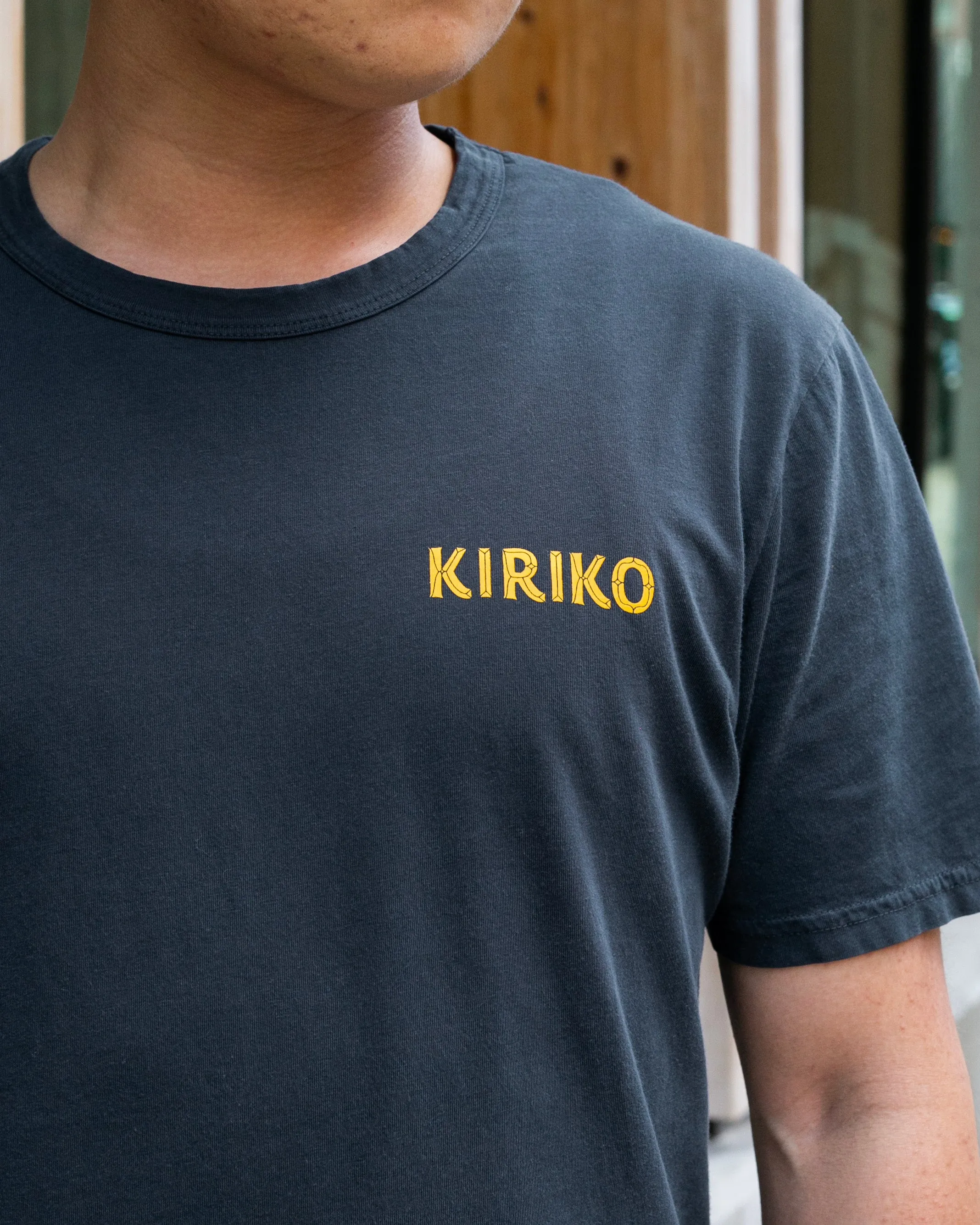 Kiriko Original Tee, 6 oz Cotton, Dark Teal with Yellow Gradient Koi-Dragon sold by Kiriko product image thumbnail 3