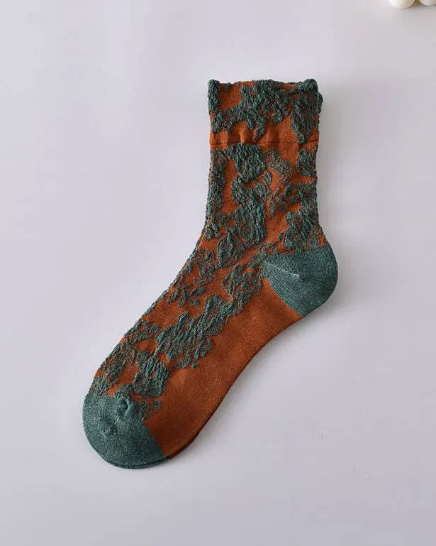 Tourtiwi, Tube Socks, Retro Embossed Three-Dimensional Pattern sold by Kiriko product image thumbnail 4