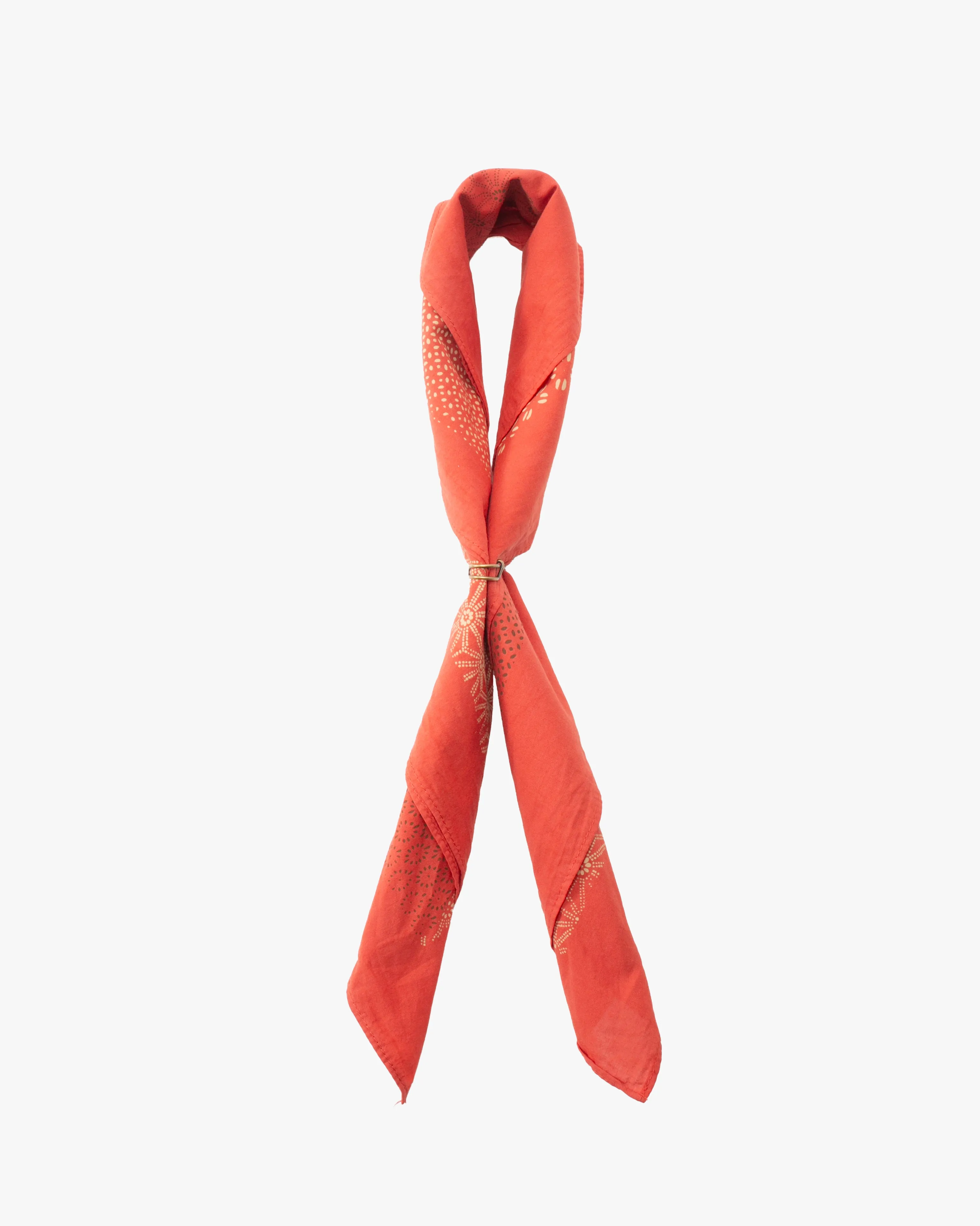 Kiriko Original Screen Printed, Custom-Dyed Bandana, Katazome Multi - Red sold by Kiriko product image thumbnail 2