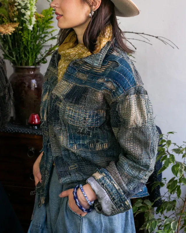 Japanese Repro Jacket, XL, Kapital Kountry, Patched Boro Style, Fully Sashiko-Stitched, 1st Edition sold by Kiriko