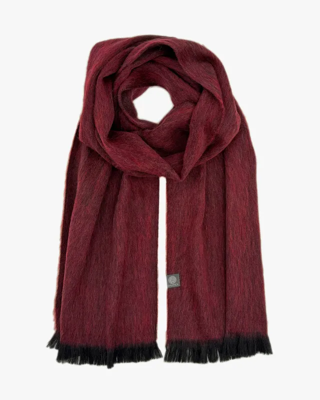 Shupaca Alpaca, Scarf, Sapphire Red made by Kiriko