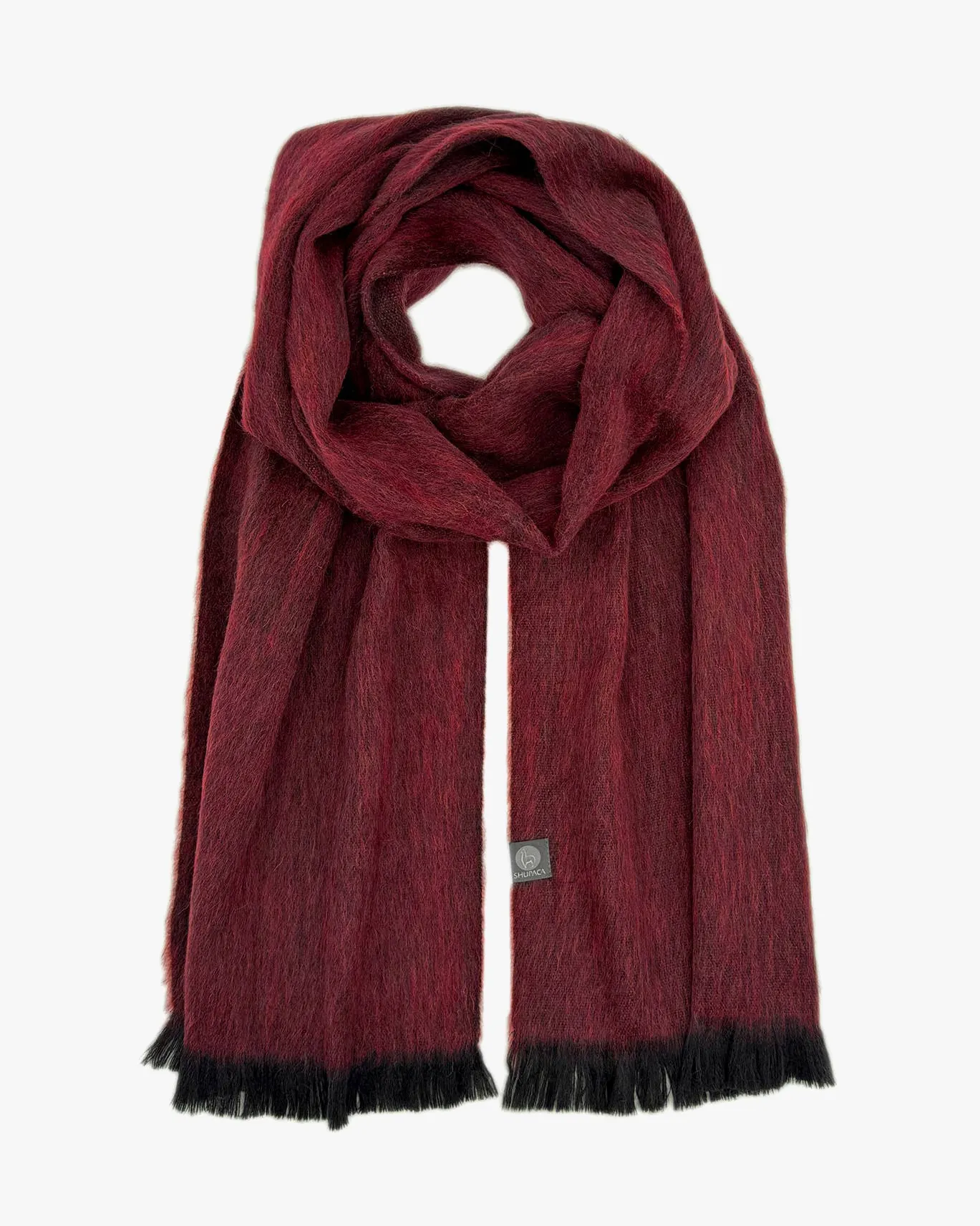 Shupaca Alpaca, Scarf, Sapphire Red sold by Kiriko