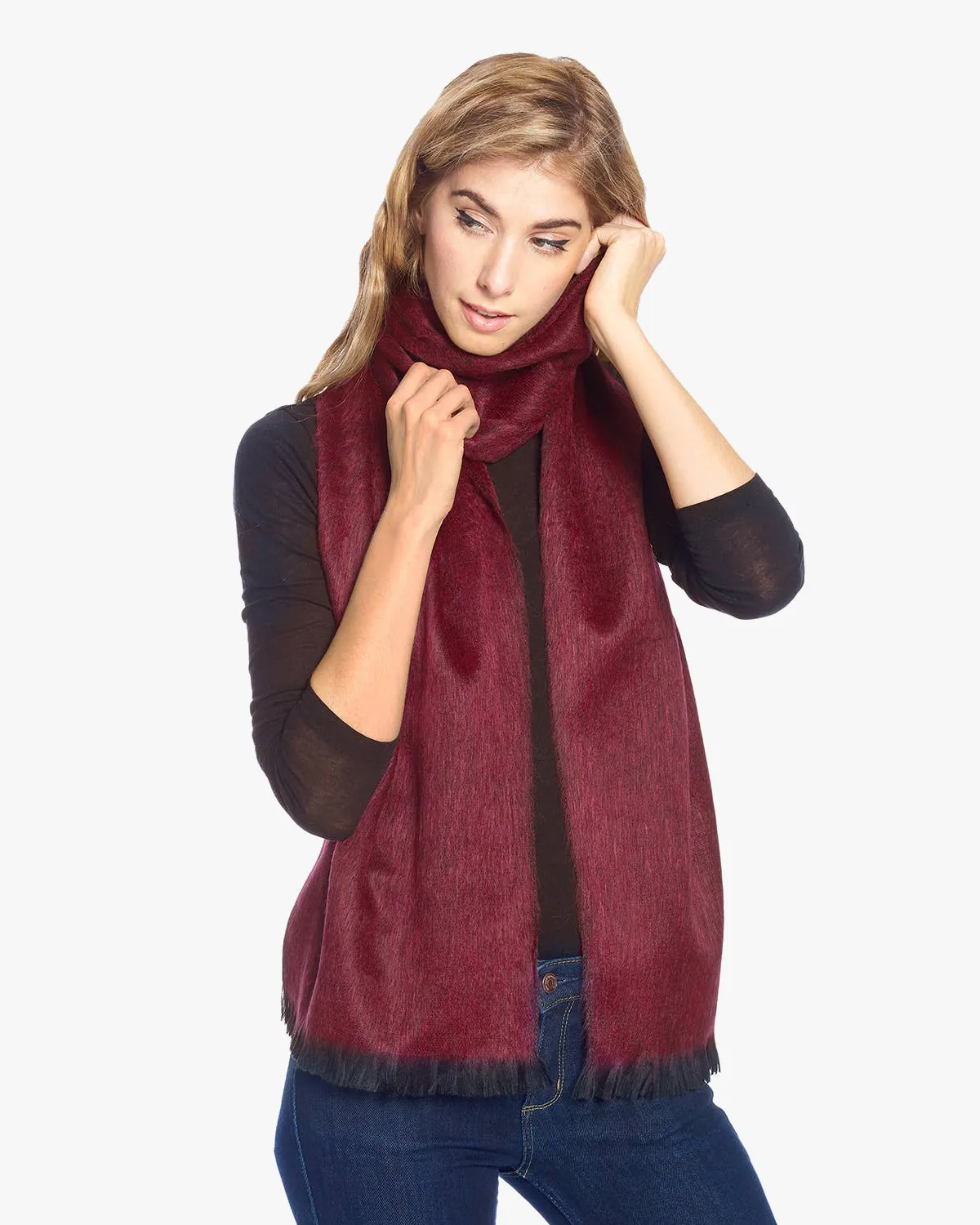 Shupaca Alpaca, Scarf, Sapphire Red sold by Kiriko product image thumbnail 3