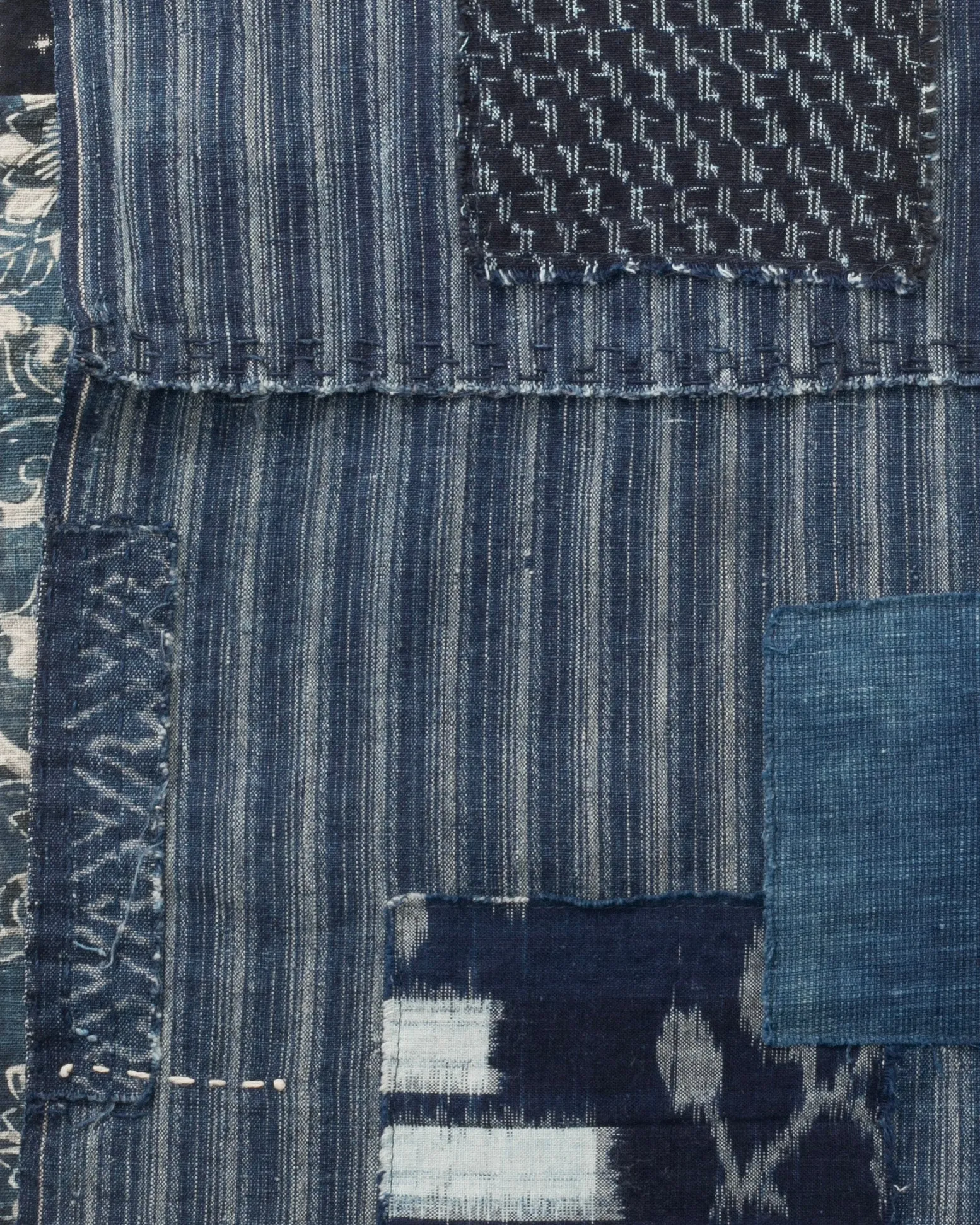 Kiriko Original Scarf, Patched Boro, Indigo, 31 sold by Kiriko