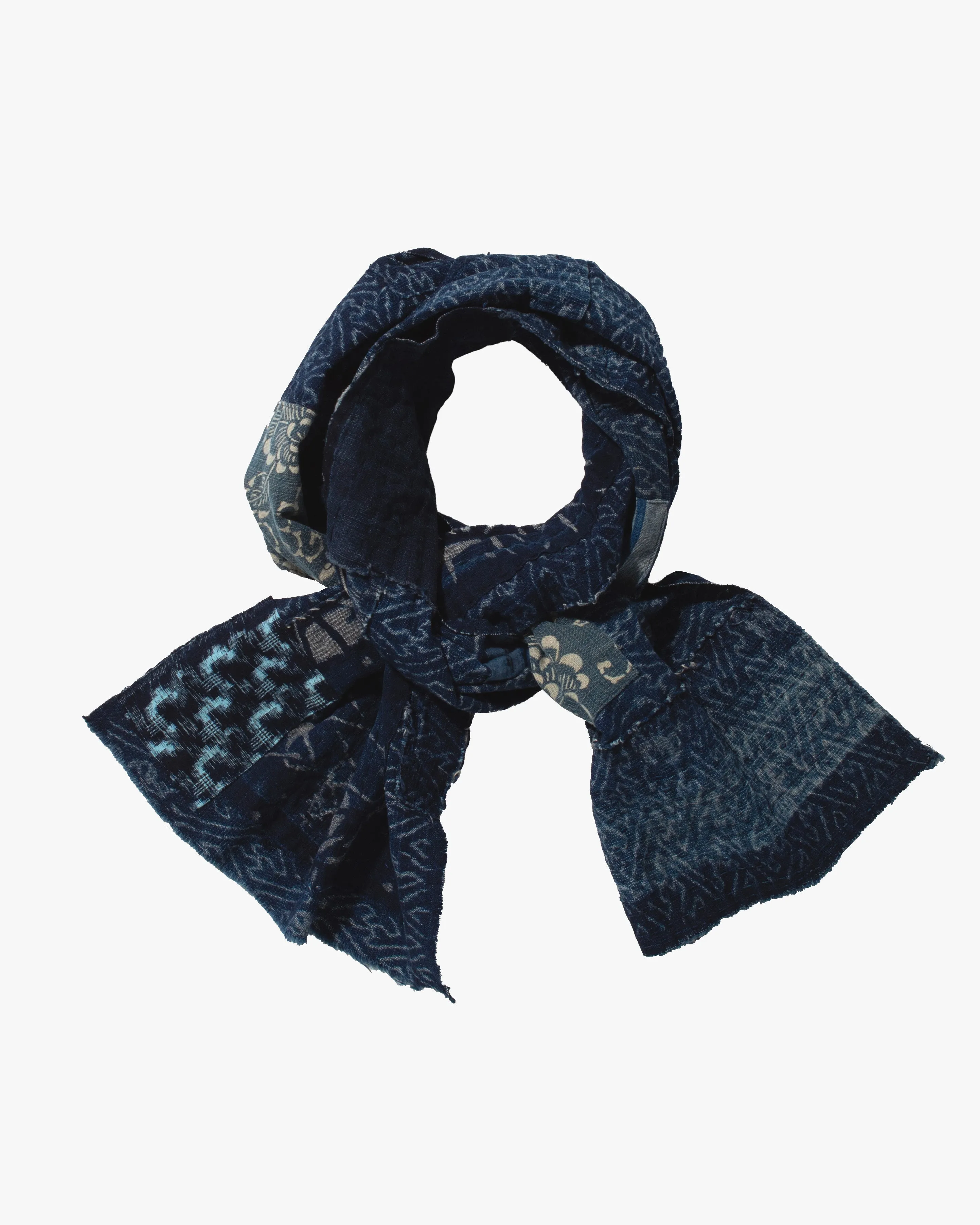 Kiriko Original Scarf, Patched Boro, Fully Hand Sashiko-Stitched, Indigo, 30 sold by Kiriko product image thumbnail 5