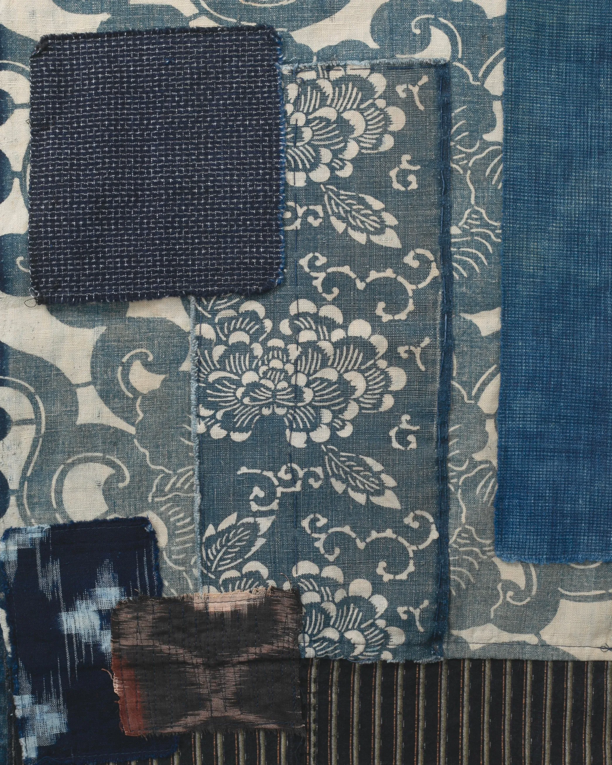 Kiriko Original Scarf, Patched Boro, Indigo, 36 sold by Kiriko product image thumbnail 5