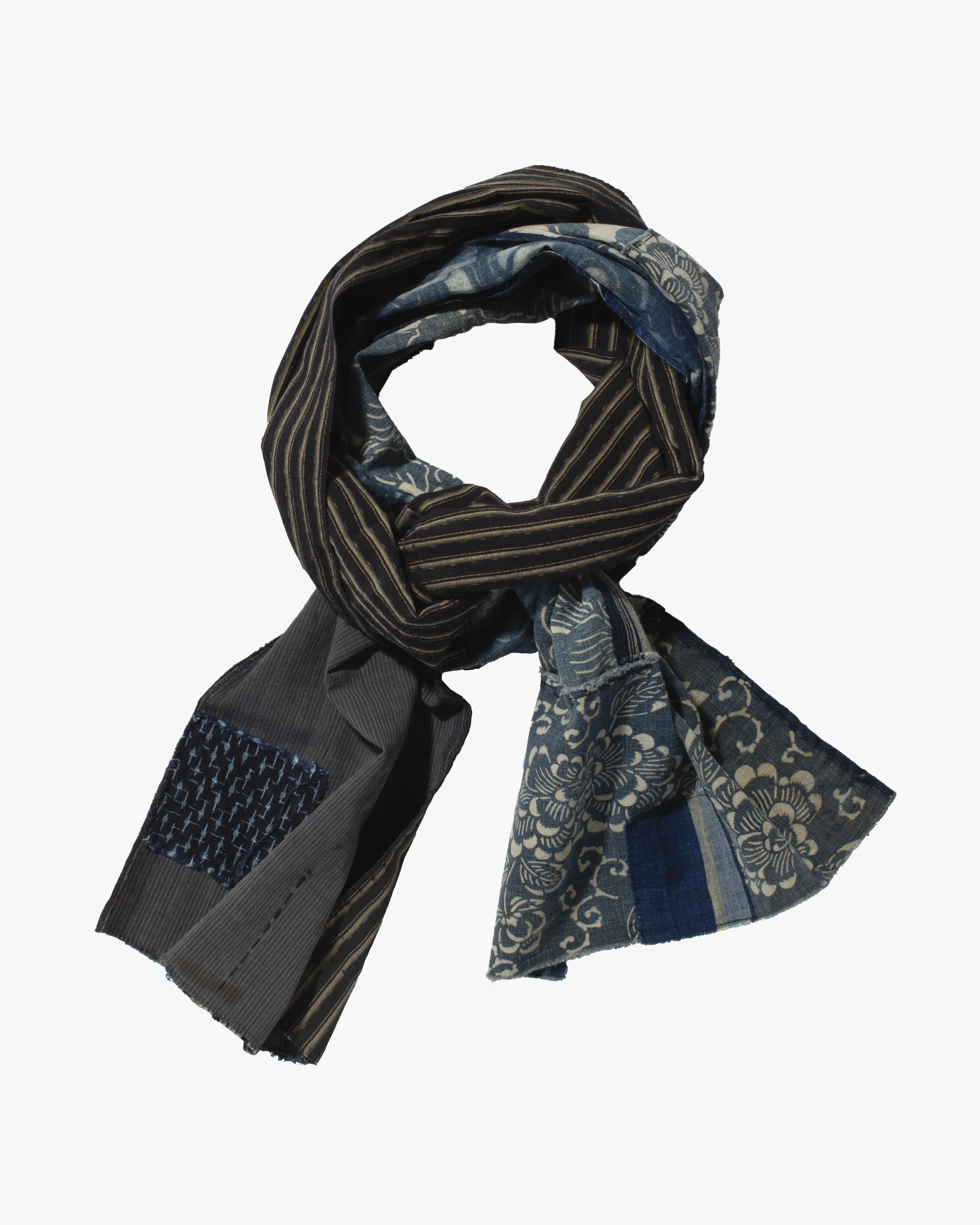 Kiriko Original Scarf, Patched Boro, Indigo, 36 sold by Kiriko product image thumbnail 2