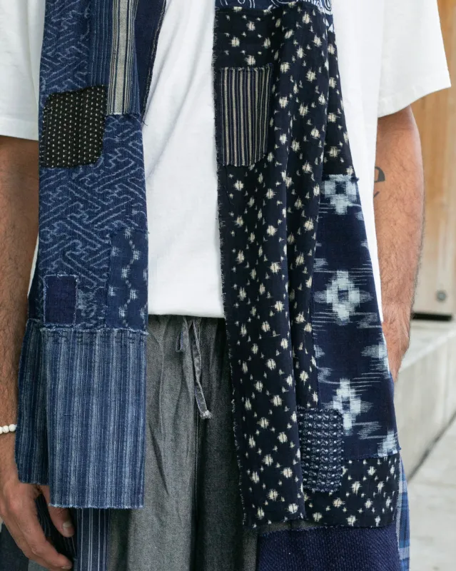 Kiriko Original Scarf, Patched Boro, Indigo, 34 sold by Kiriko