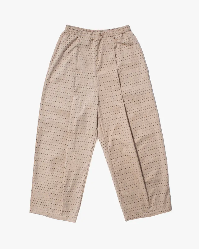 Kiriko x ToK, Lantern Pants, Beige with Blue Dots sold by Kiriko