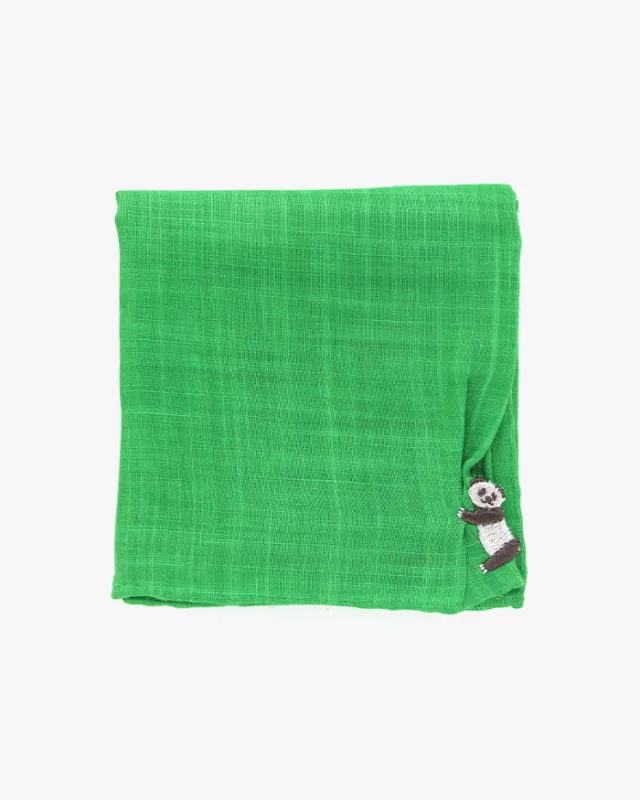 Japanese Handkerchief, Hikkomi, Panda sold by Kiriko