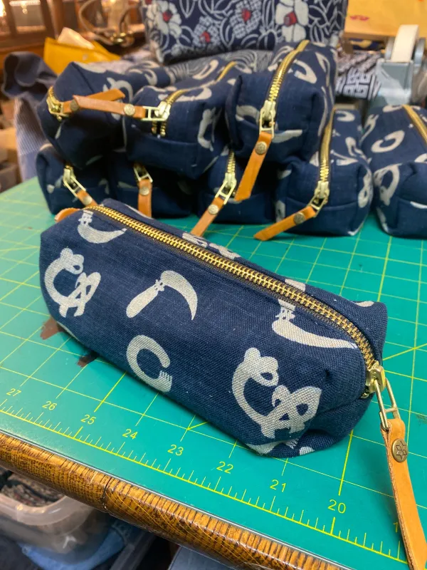 Kiriko Original Pencil Pouch, Indigo Kamawanu sold by Kiriko