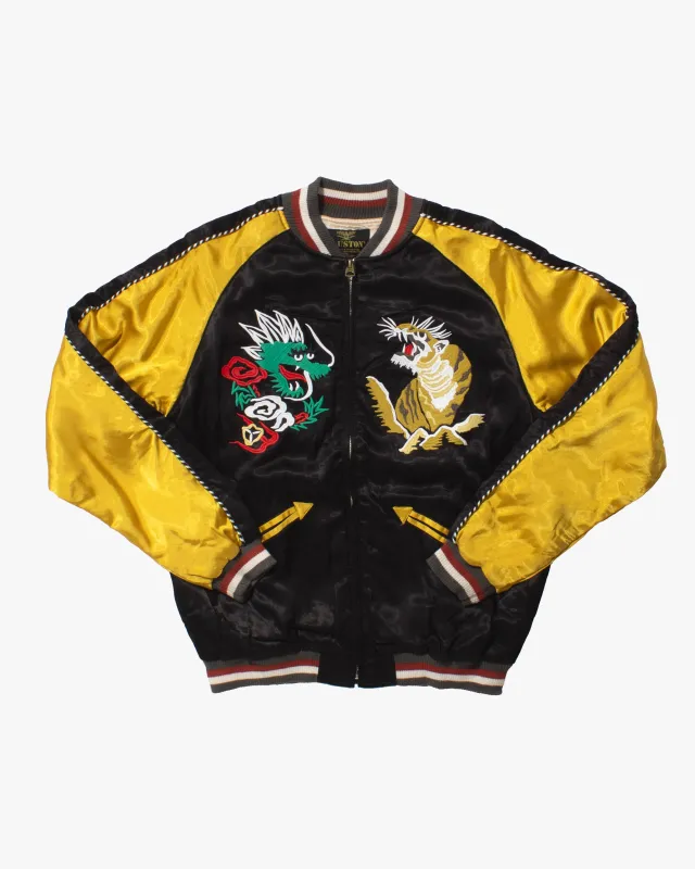 Japanese Repro Souvenir Jacket, Houston, Dragon with Tiger - M sold by Kiriko