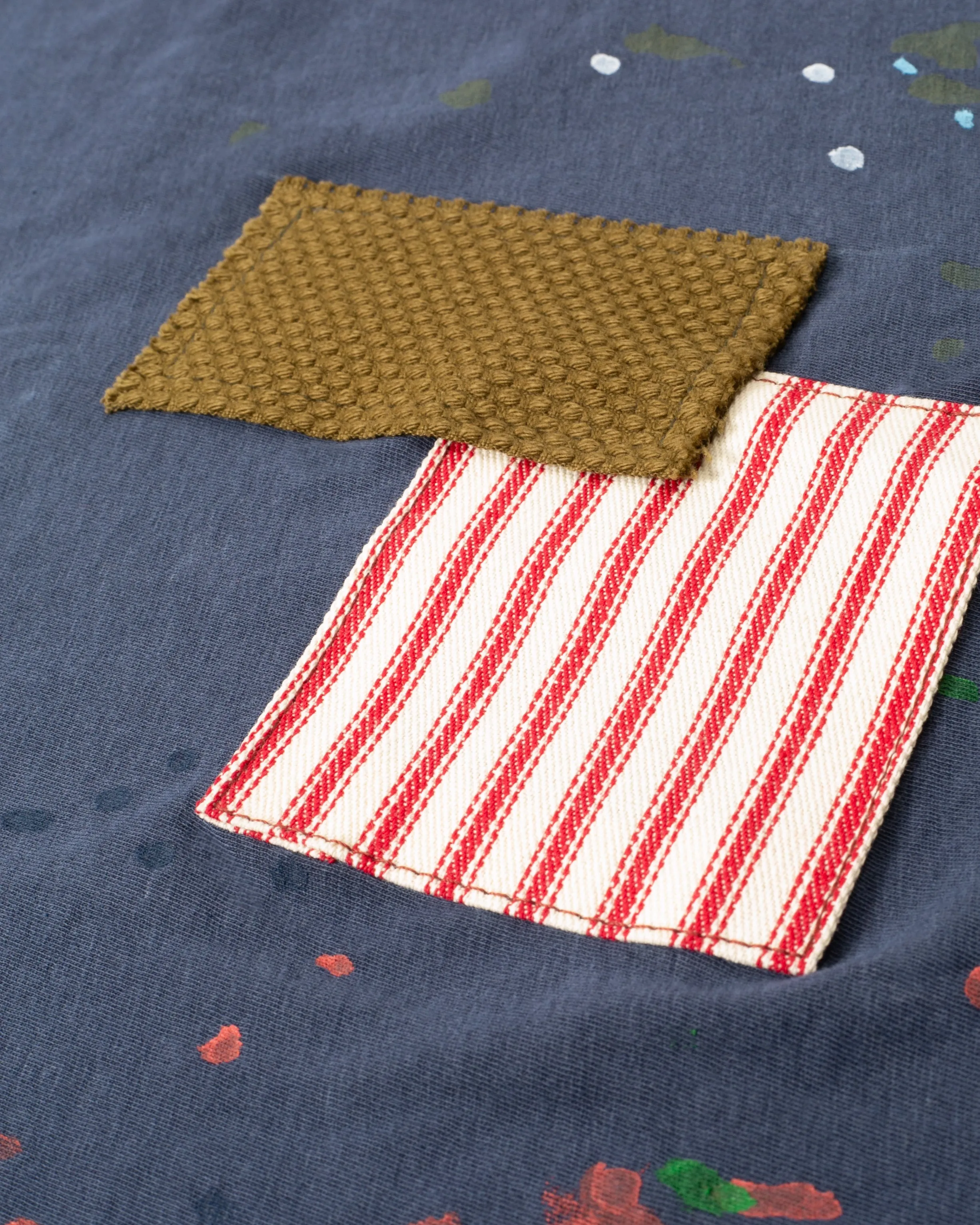 Kiriko Original Tee, 3.8 oz Cotton, Painter Tee with Patches, Blue sold by Kiriko product image thumbnail 3