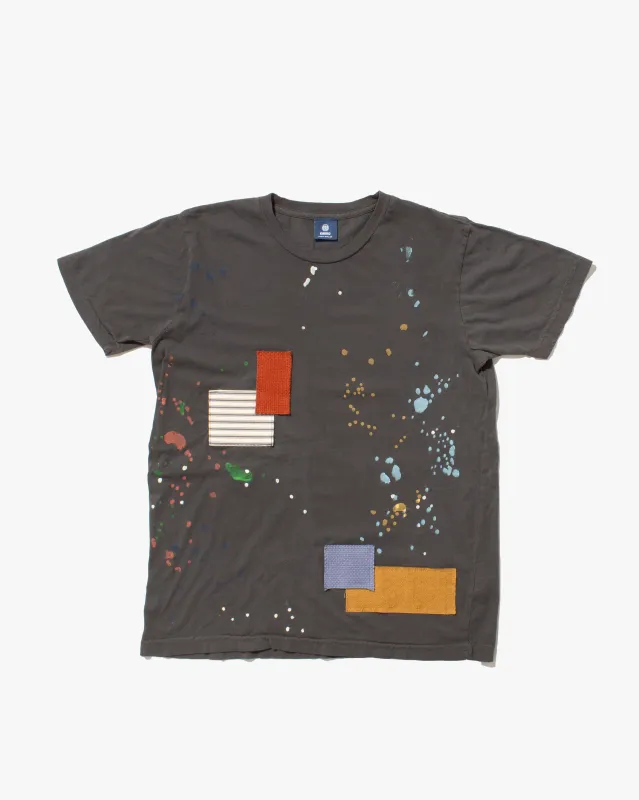 Kiriko Original Tee, 3.8 oz Cotton, Painter Tee with Patches, Grey sold by Kiriko